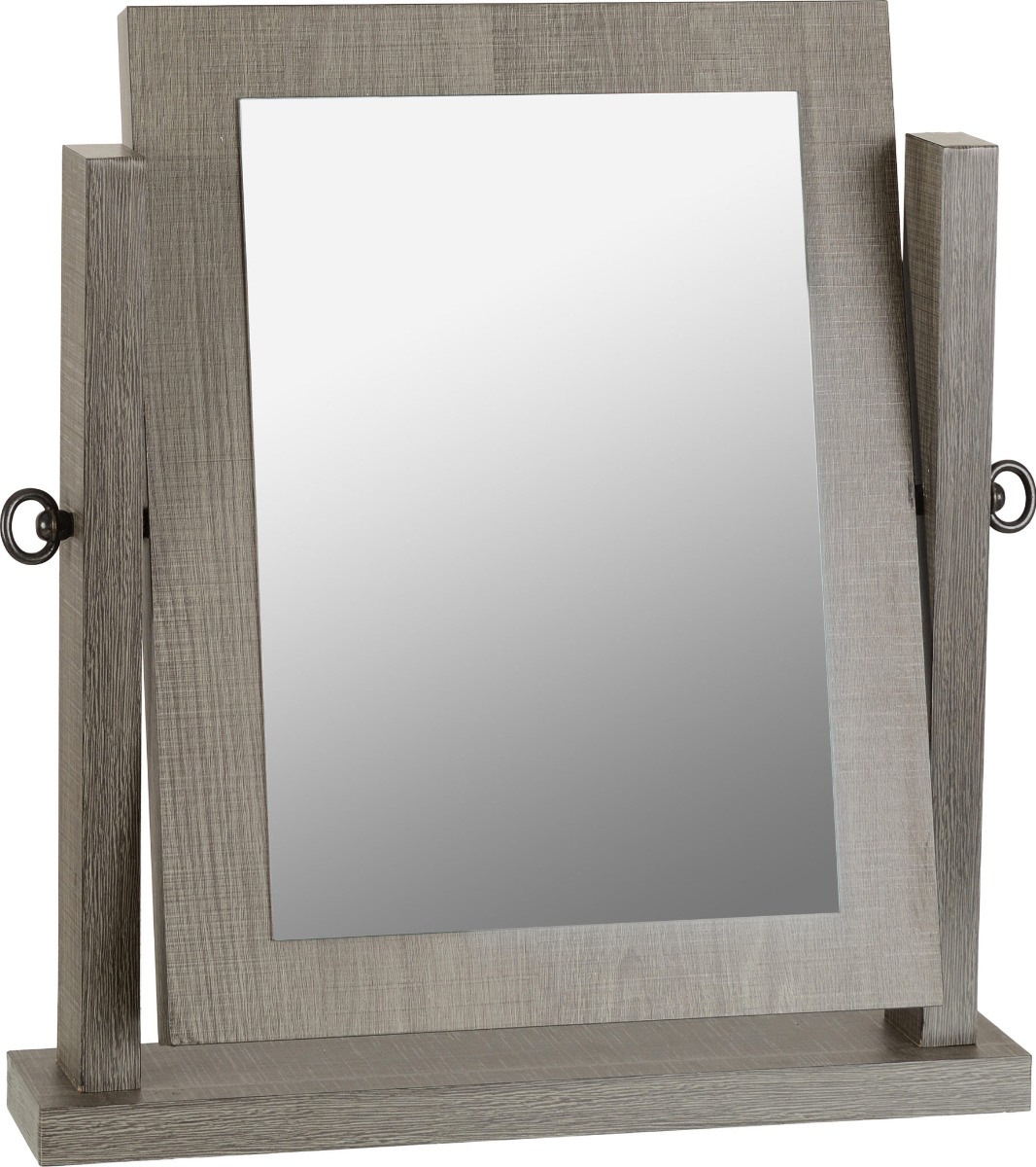 Lisbon Dressing Table Mirror - Black Wood Grain - Budget Deals