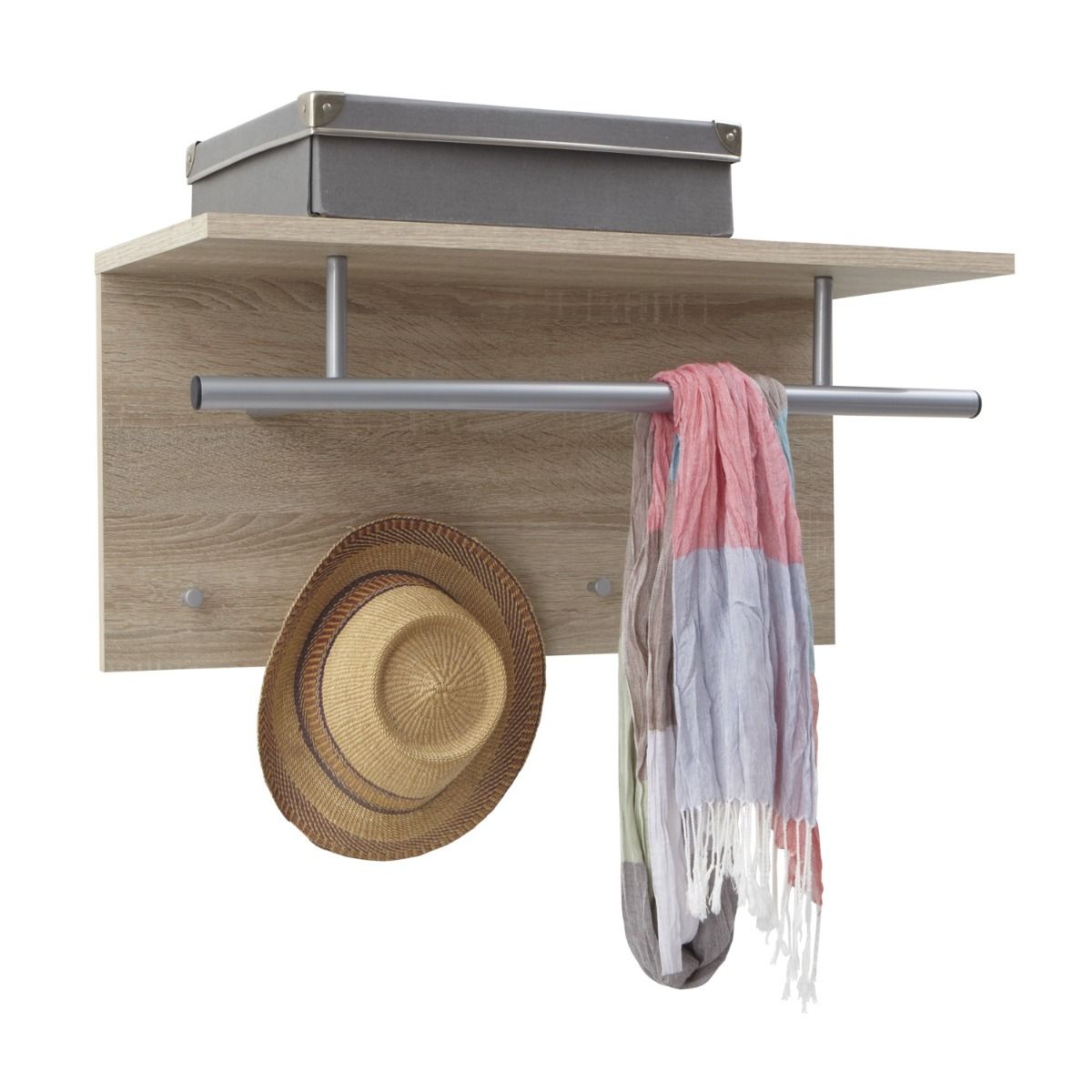 Spot Wall Mount Coat Hanging Rack - Oak - Wimex Distribution