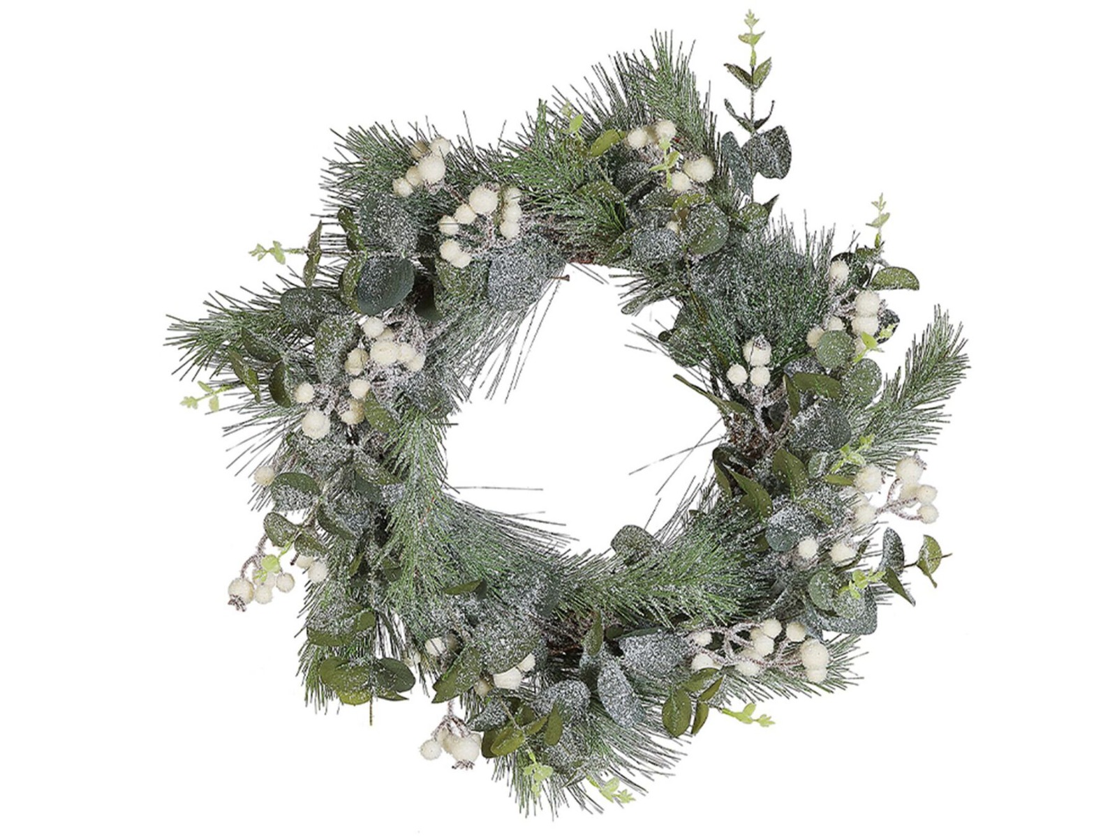 Mistletoe Magic Decorative Christmas Wreath 54 cm - Green - Gemini Interiors