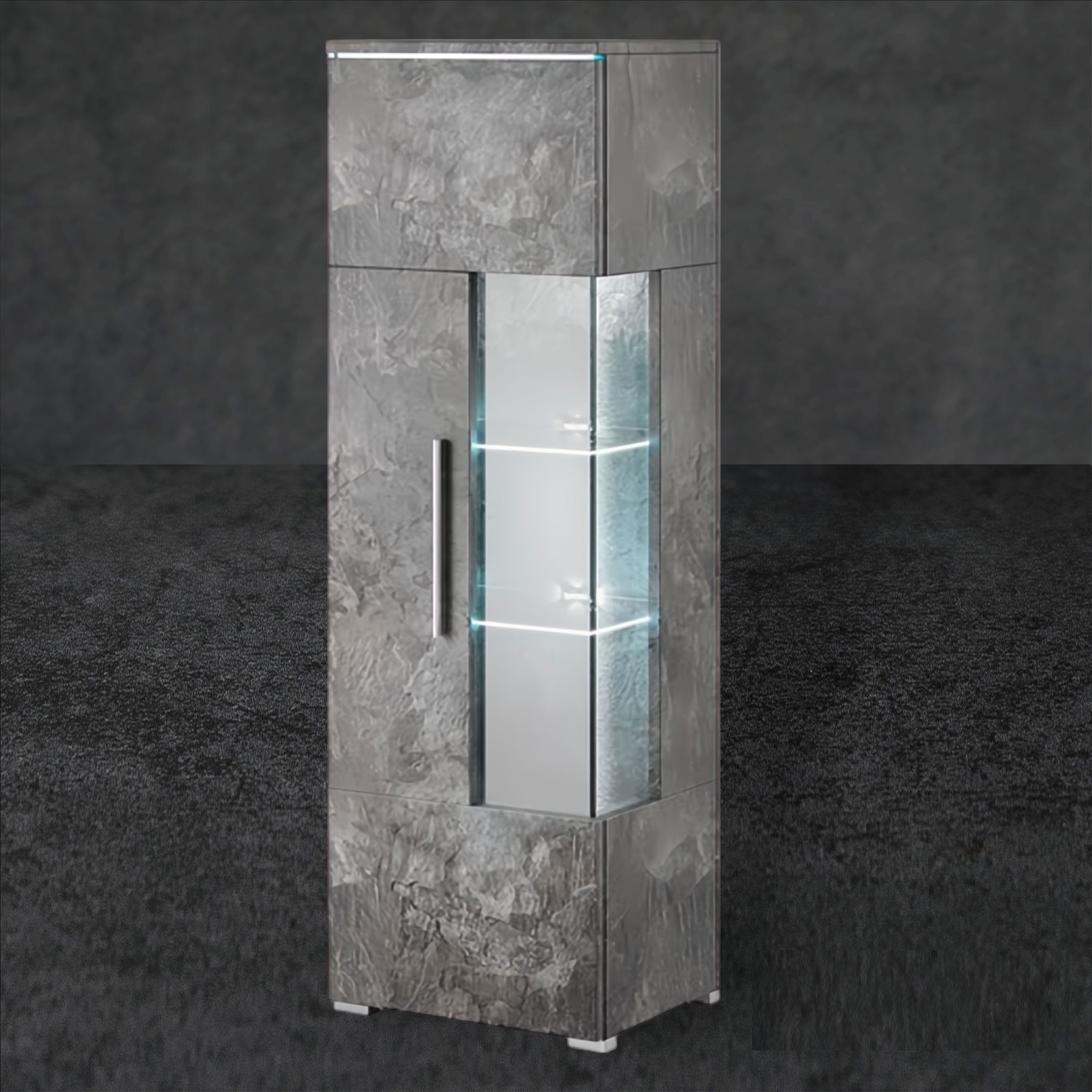 Nomadic Nouveau Tall Display Cabinet - Schiefer - Art Nest