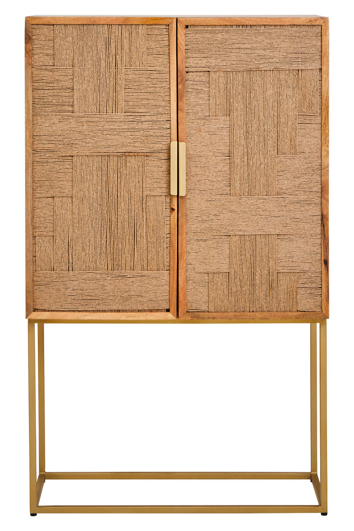 SELVARIS 2 Door Paper Rope Sideboard - Medium Oak - PH Collection
