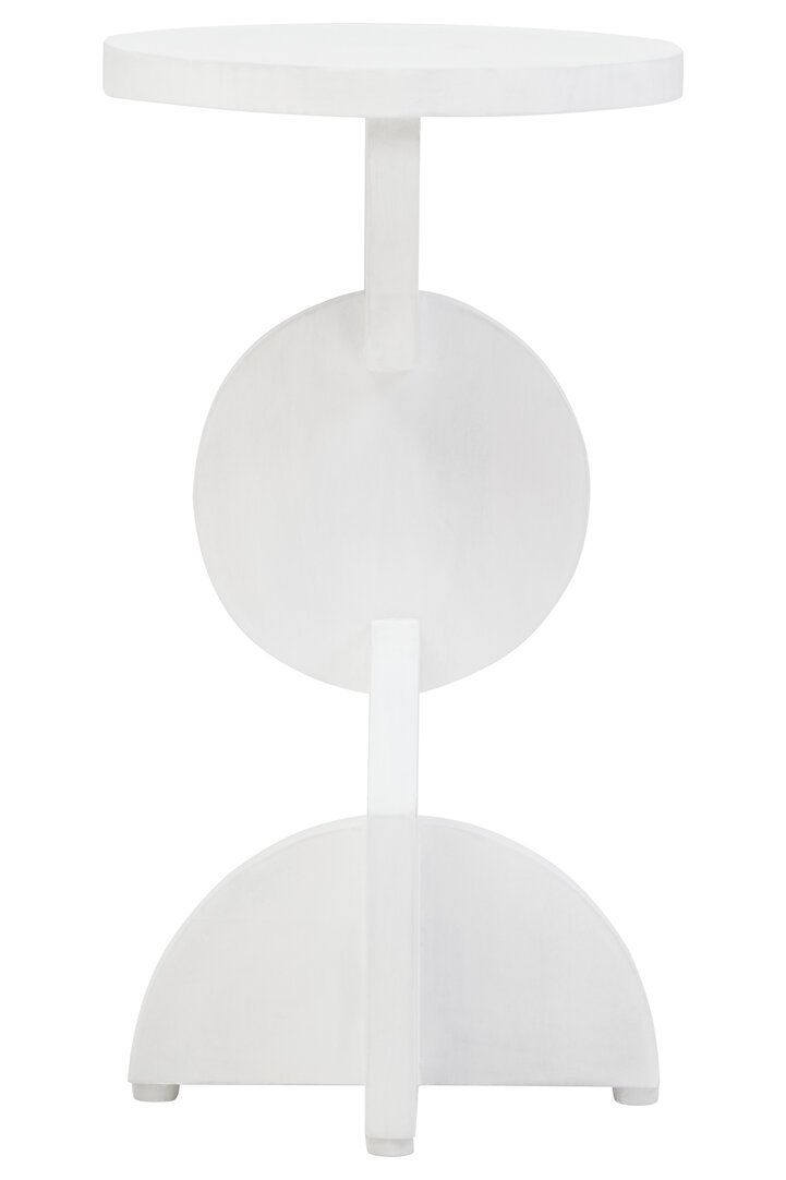 PENWYTHA Abstract Wooden Side Table - White - PH Collection