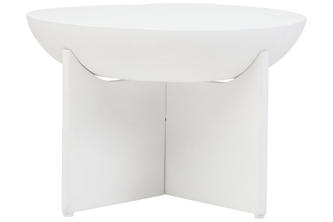 PENWYTHA II Wooden Round Coffee Table - White - PH Collection