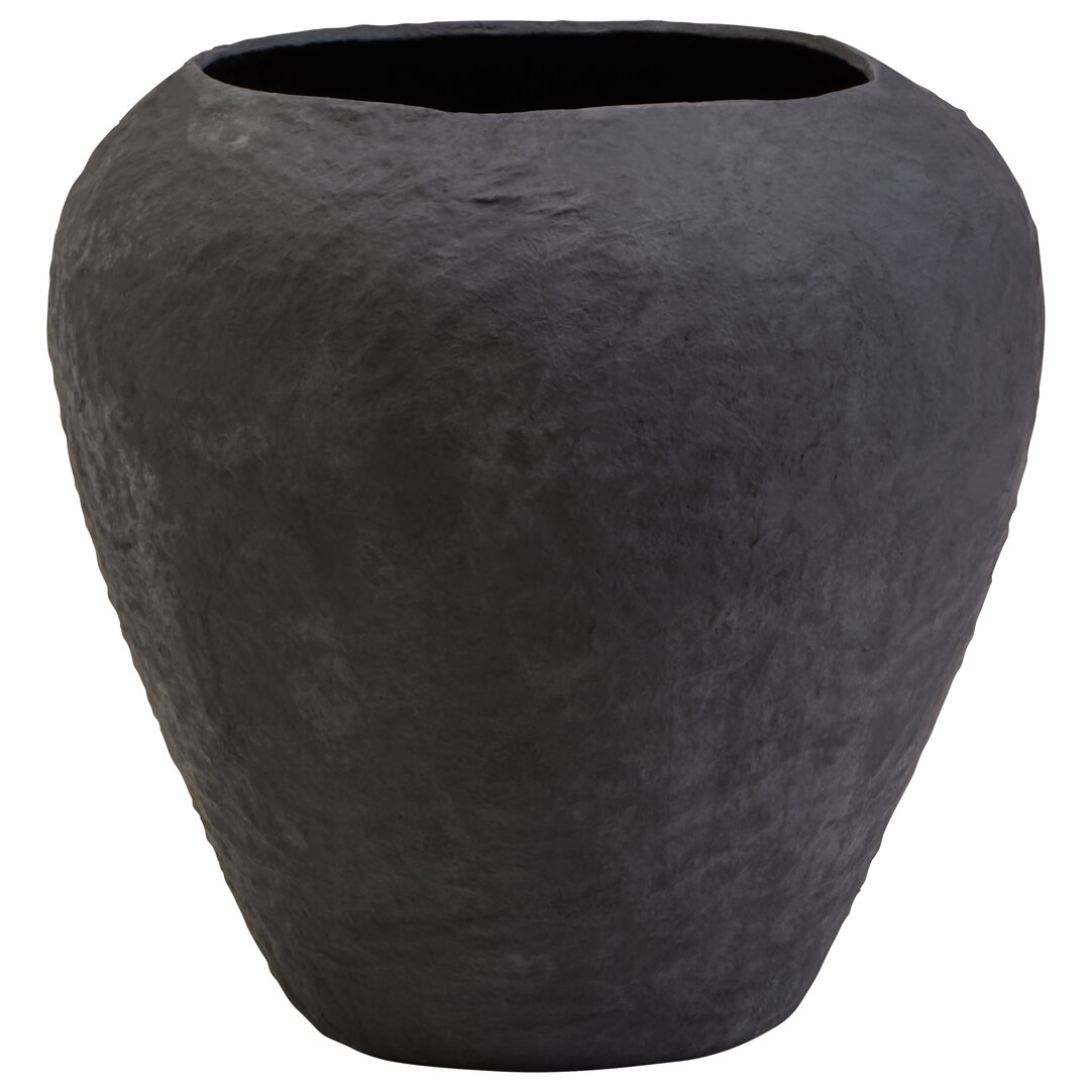 GRENTHRA Cotton Mache Large Outdoor Planter - Black - PH Collection