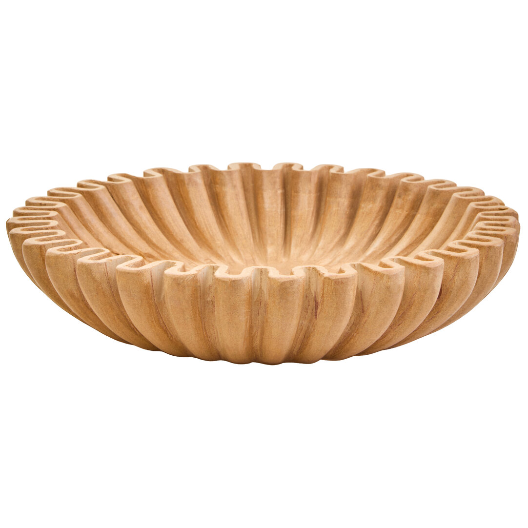 FENWRETH Small Fluted Marble Decorative Bowl - Yellow - PH Collection