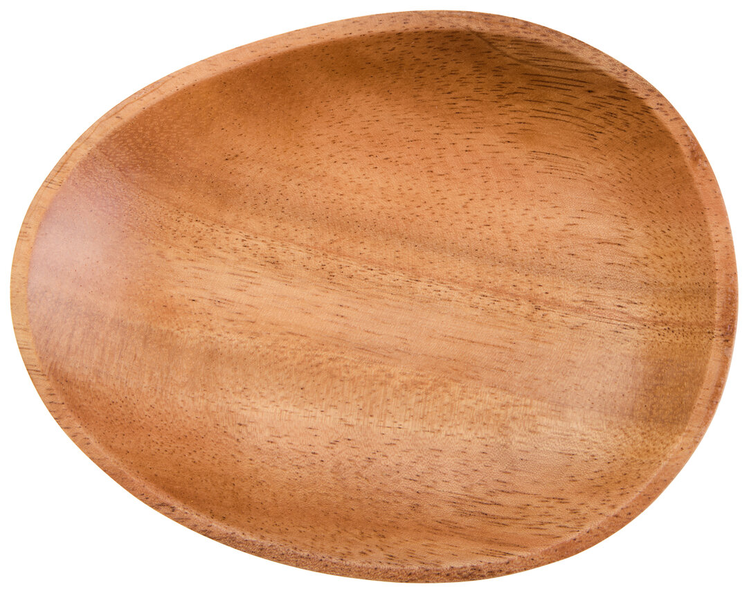 BRAVELYN Oval Small Plate Wooden Serving Tray - Brown - PH Collection