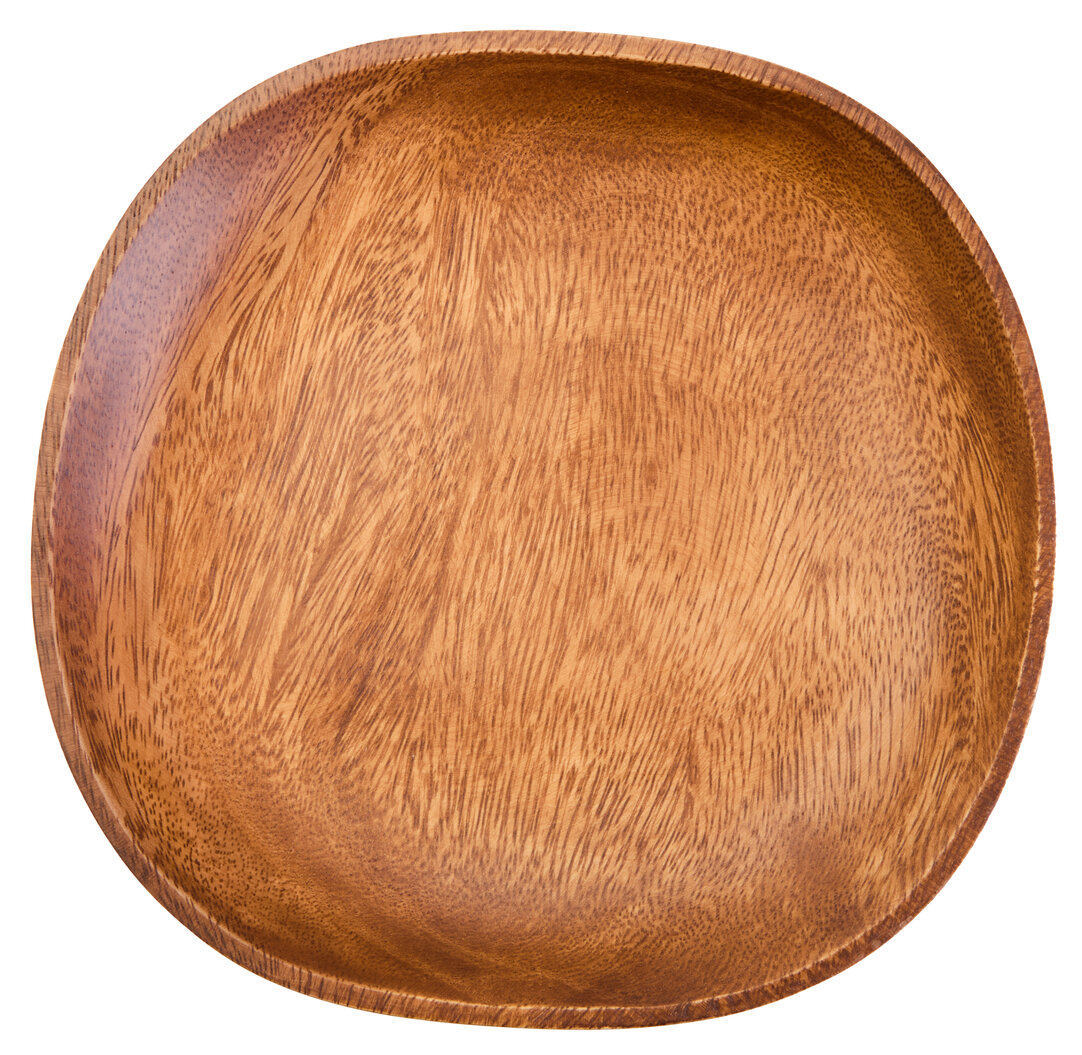 BRAVELYN Square Wooden Serving Tray with Rounded Edges - Brown - PH Collection