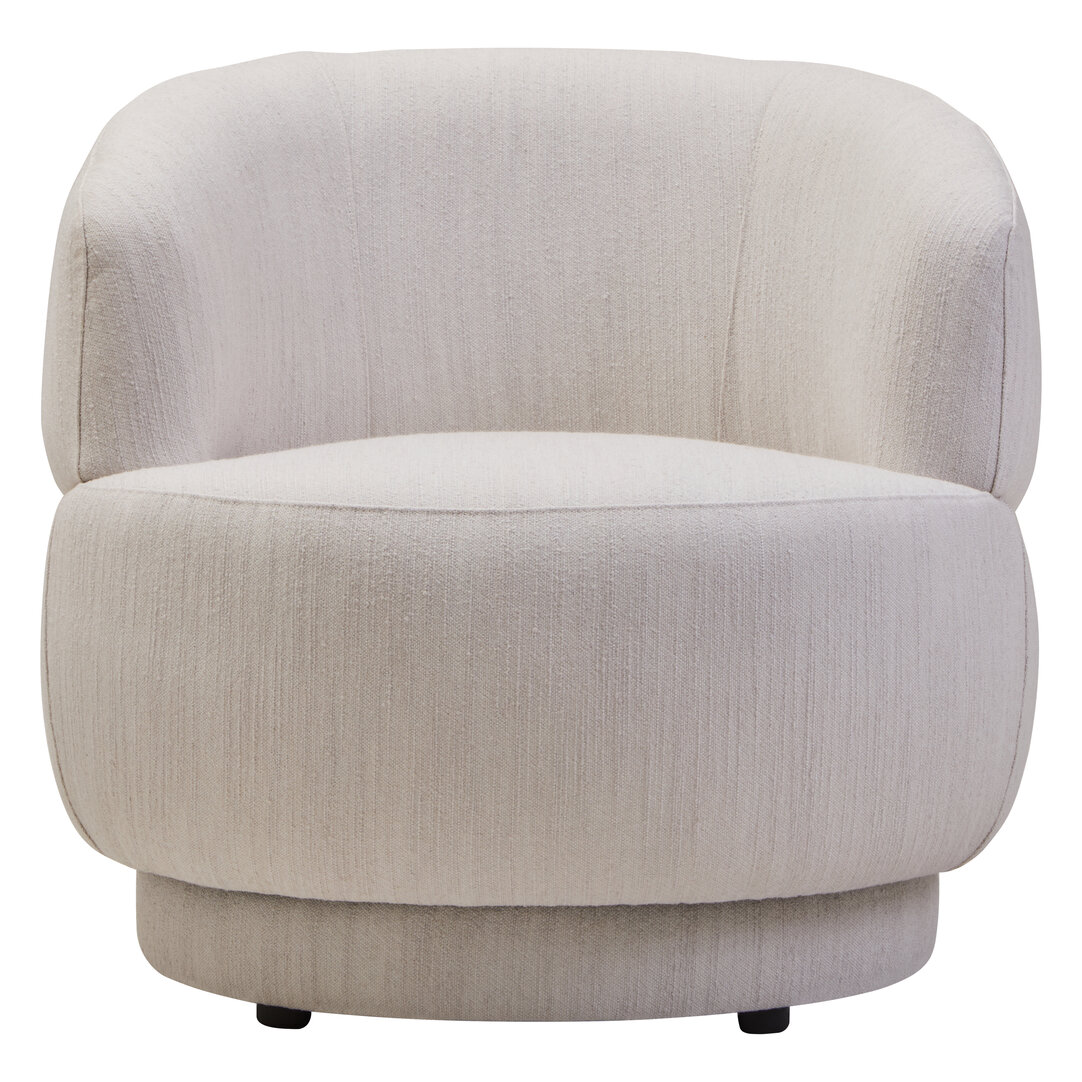 WRENTHOR Linen Curved Armchair - Cream - PH Collection