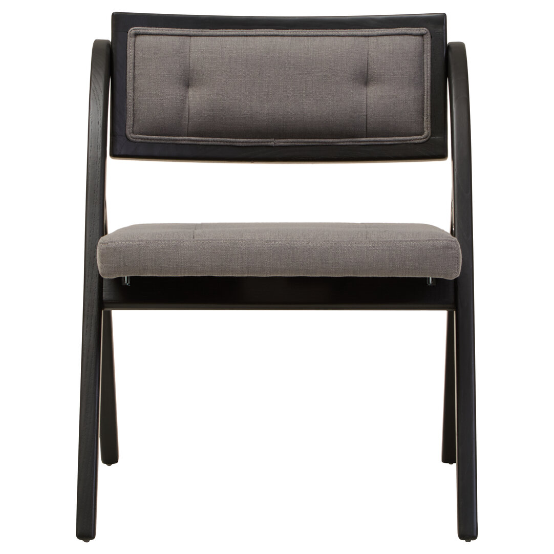 MORWYNNE Wooden Folding Armchair - Black and Grey - PH Collection