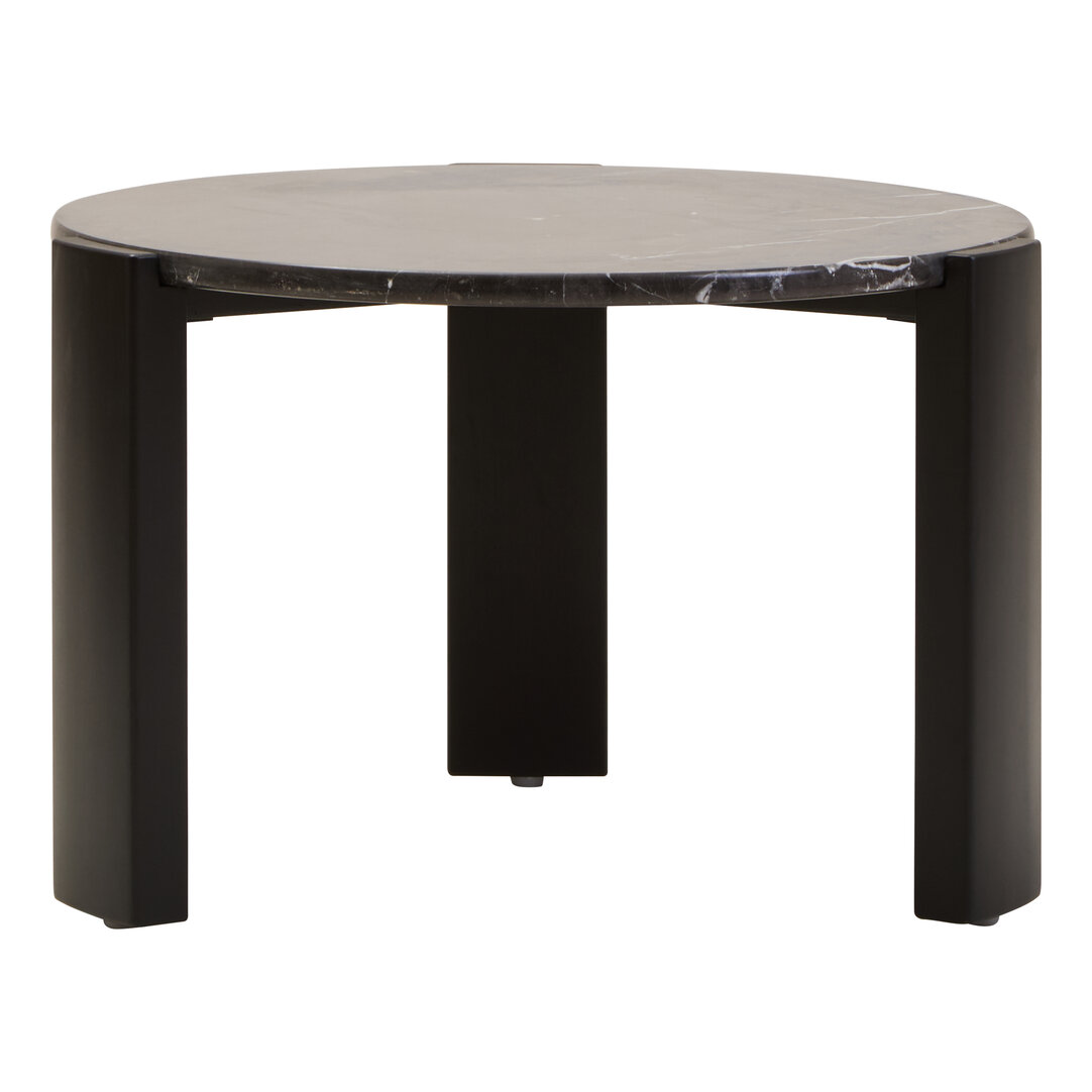 ZERVORA Round Marble Top Coffee Table - Black - PH Collection