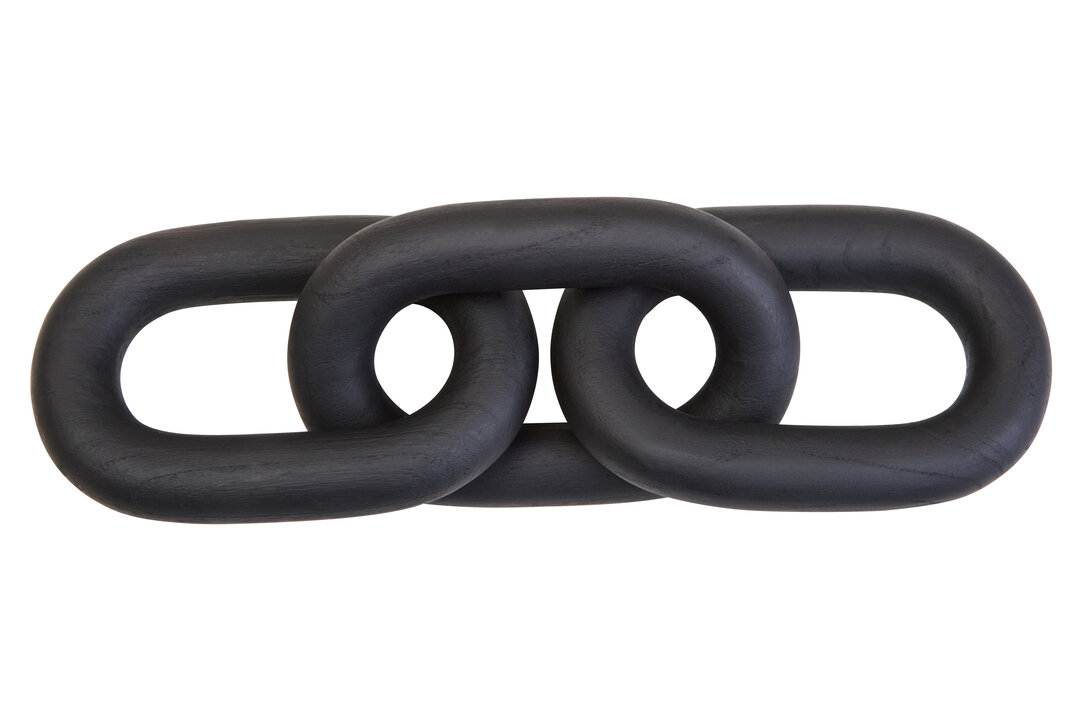 ISMERYN Decorative 3 Link Wooden Chain - Black - PH Collection