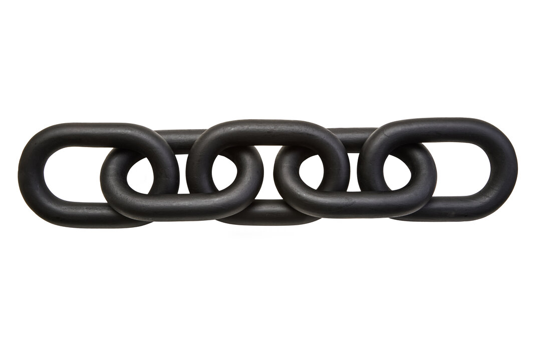 ISMERYN Decorative 5 Link Wooden Chain - Black - PH Collection