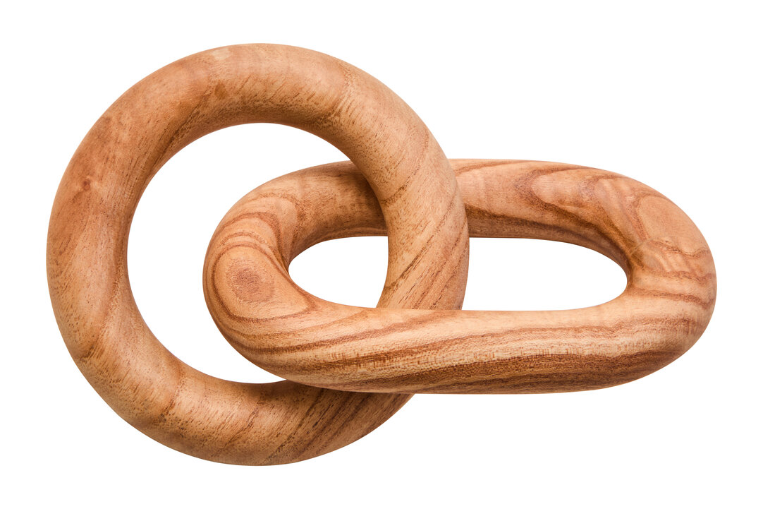 ISMERYN Decorative 2 Link Wooden Chain - Natural - PH Collection