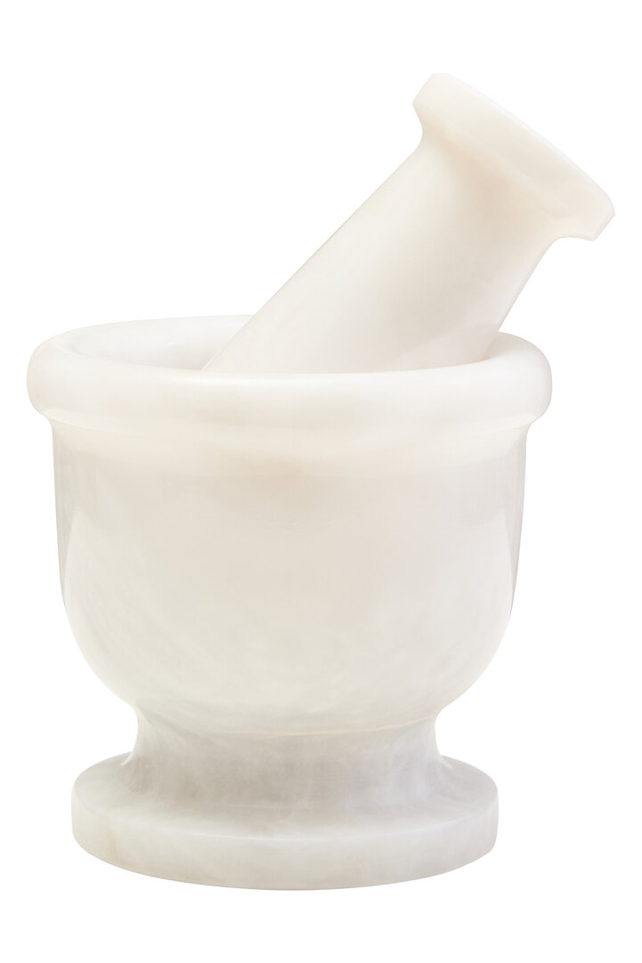 ALVERETH Decorative Marble Mortar and Pestle - White - PH Collection