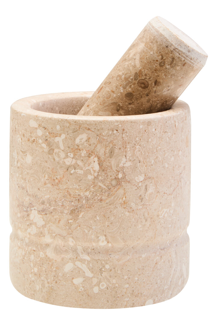 ALVERETH Decorative Marble Mortar and Pestle - Cream - PH Collection
