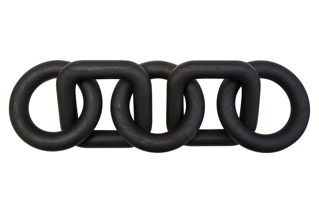 ISMERYN Decorative Five Link Wooden Chain - Black - PH Collection
