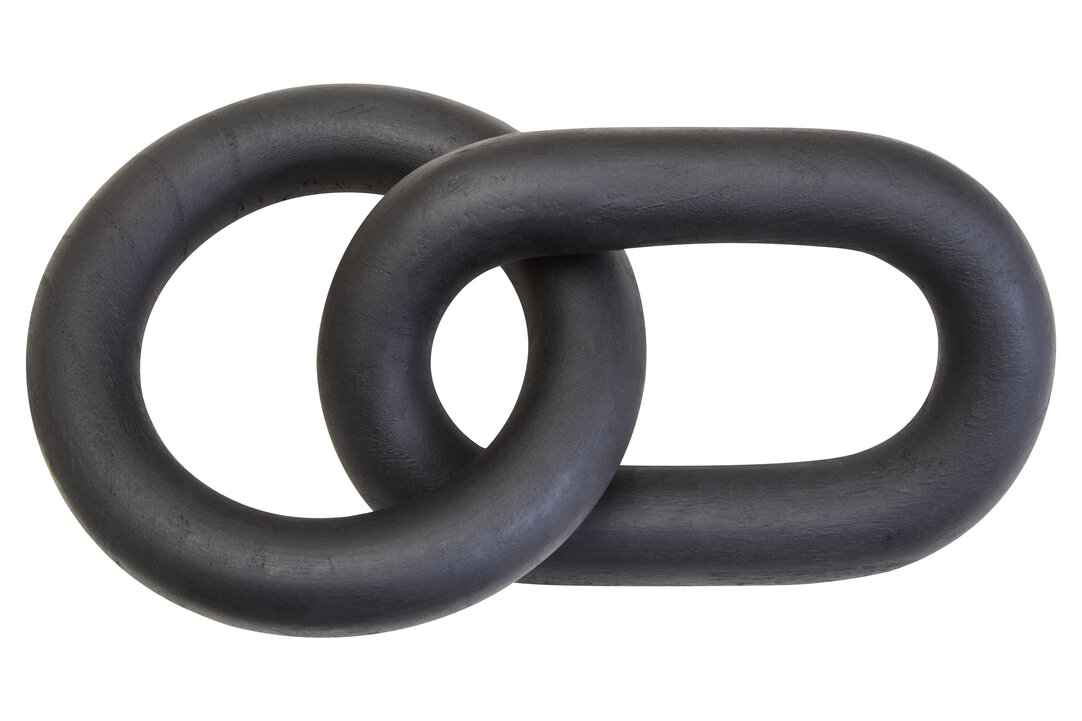 ISMERYN Decorative 2 Link Wooden Chain - Black - PH Collection