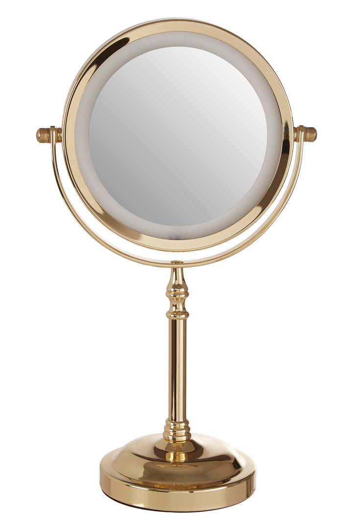 ARVORIA LED Large Table Face Mirror - Gold - PH Collection