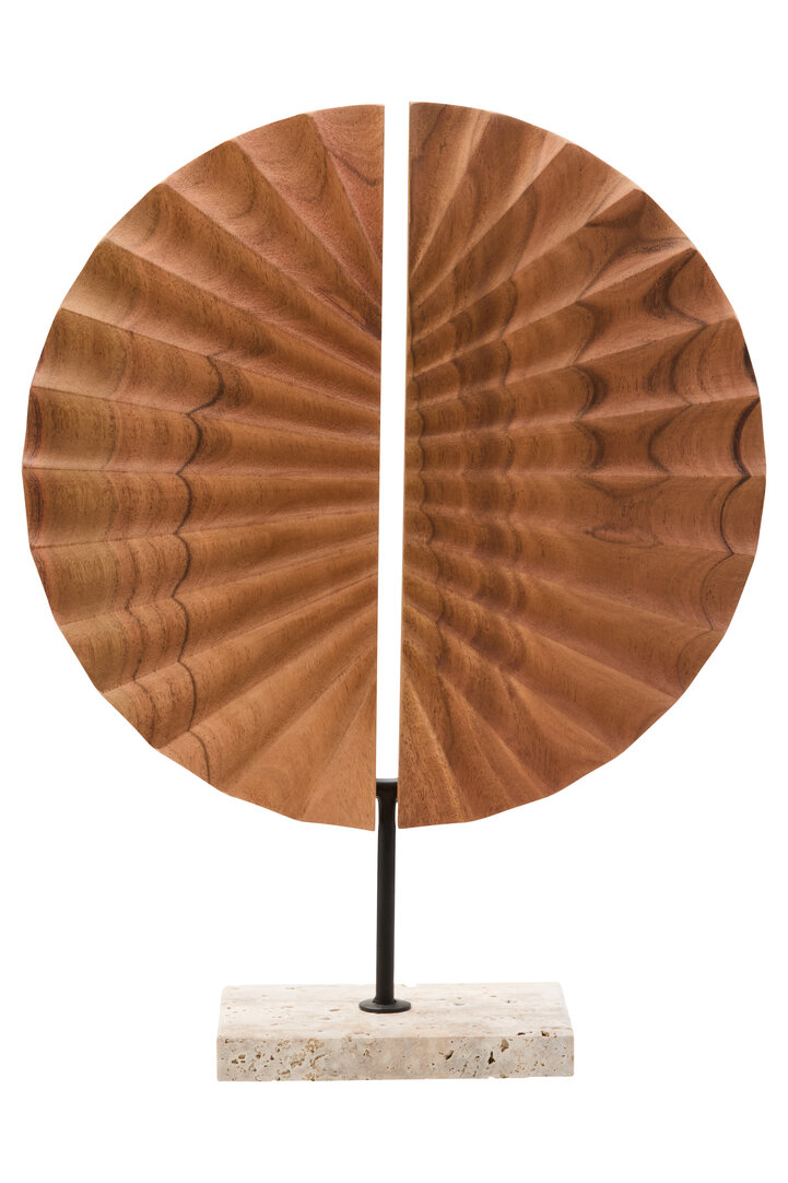JORMERE Sculpture with Travertine Base - Natural - PH Collection