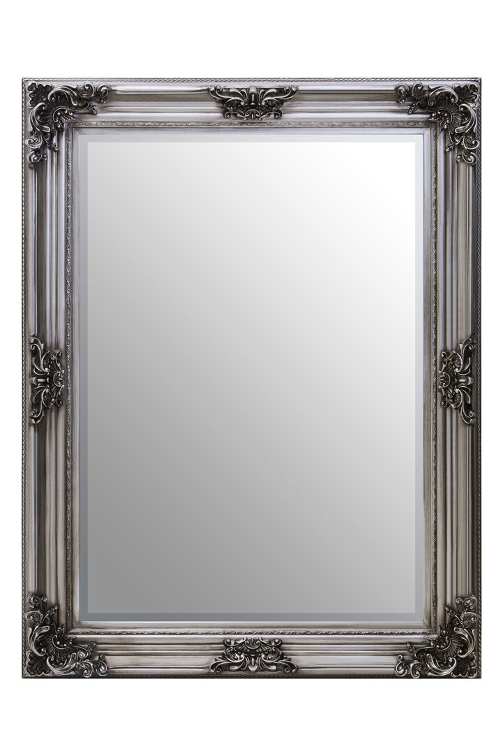 CORVALEON Wooden Frame Wall Mirror - Silver - PH Collection