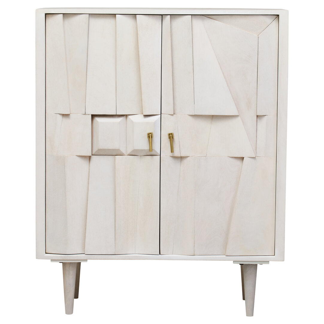PERVALE 2 Door Small Sideboard - White - PH Collection