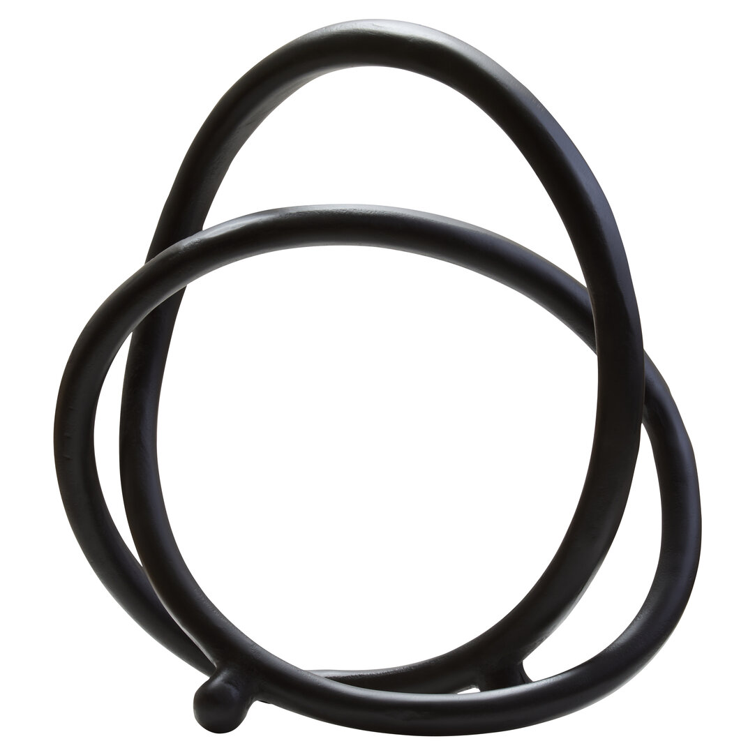 IRLATHEN Matte Nickel Finish Twist Sculpture - Black - PH Collection