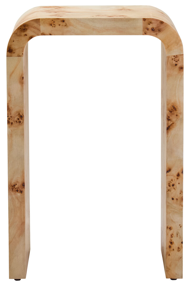 CARDENNE Curved Wooden Side Table - Light Oak - PH Collection