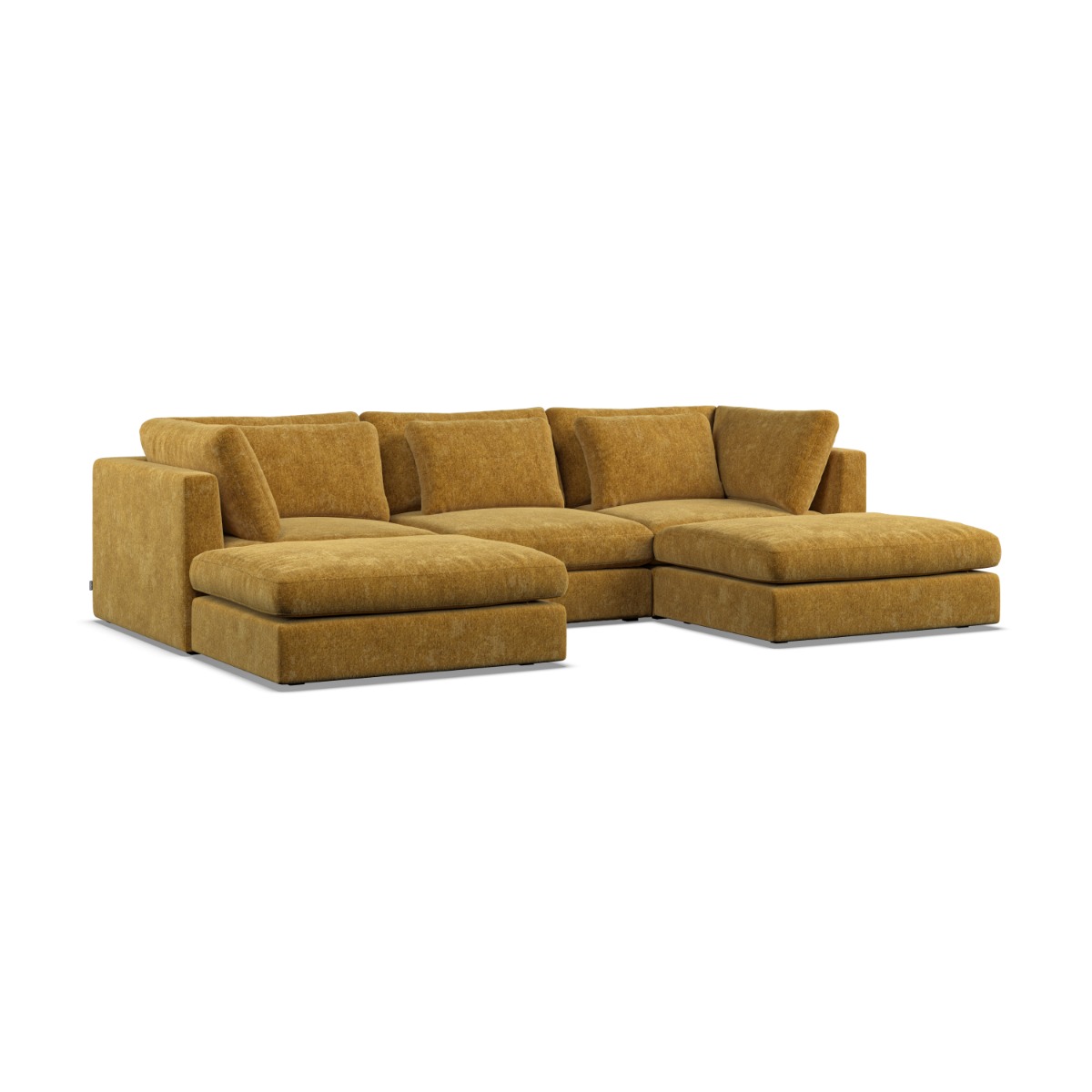 Corner Sofa - SOVA Fabric 5 Seater U Shaped Sunny - Footstool End - Edgbaston Living