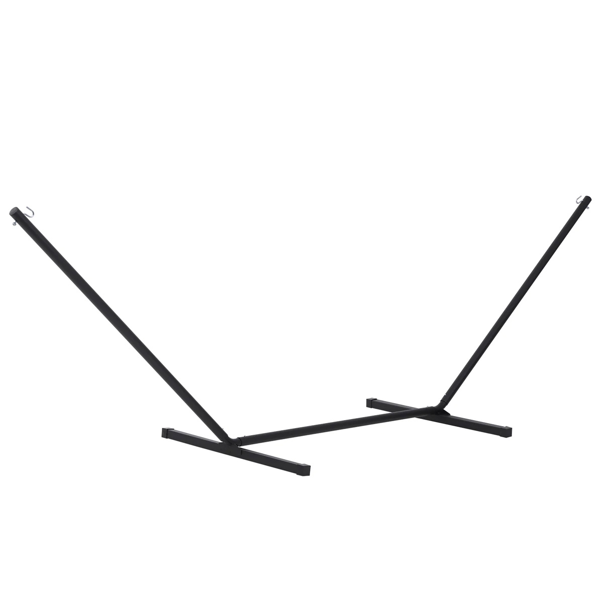 Metal Frame Adjustable Hammock Stand - Black - The Garden Savant