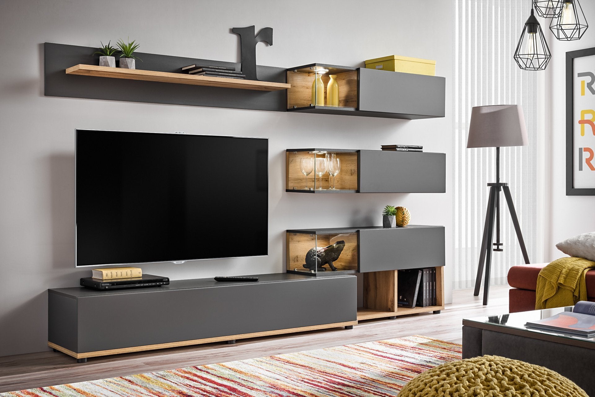 Silk in Anthracite Entertainment Unit - Art Nest