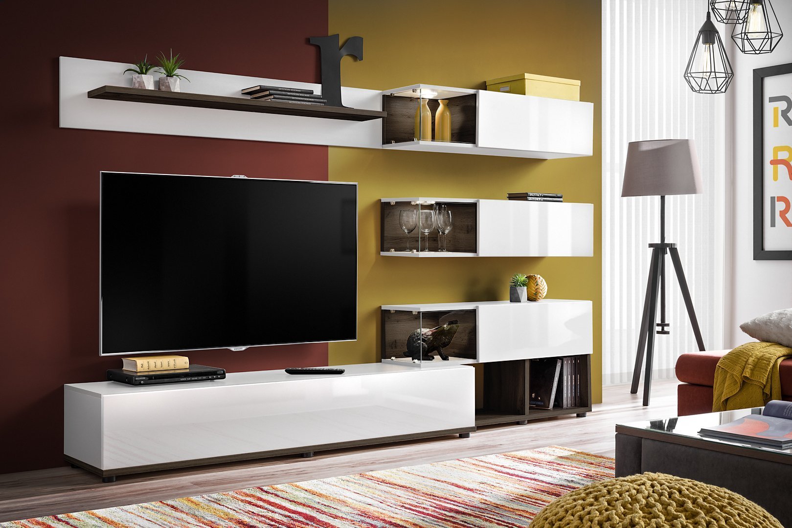Silk in White Gloss Entertainment Unit - Art Nest