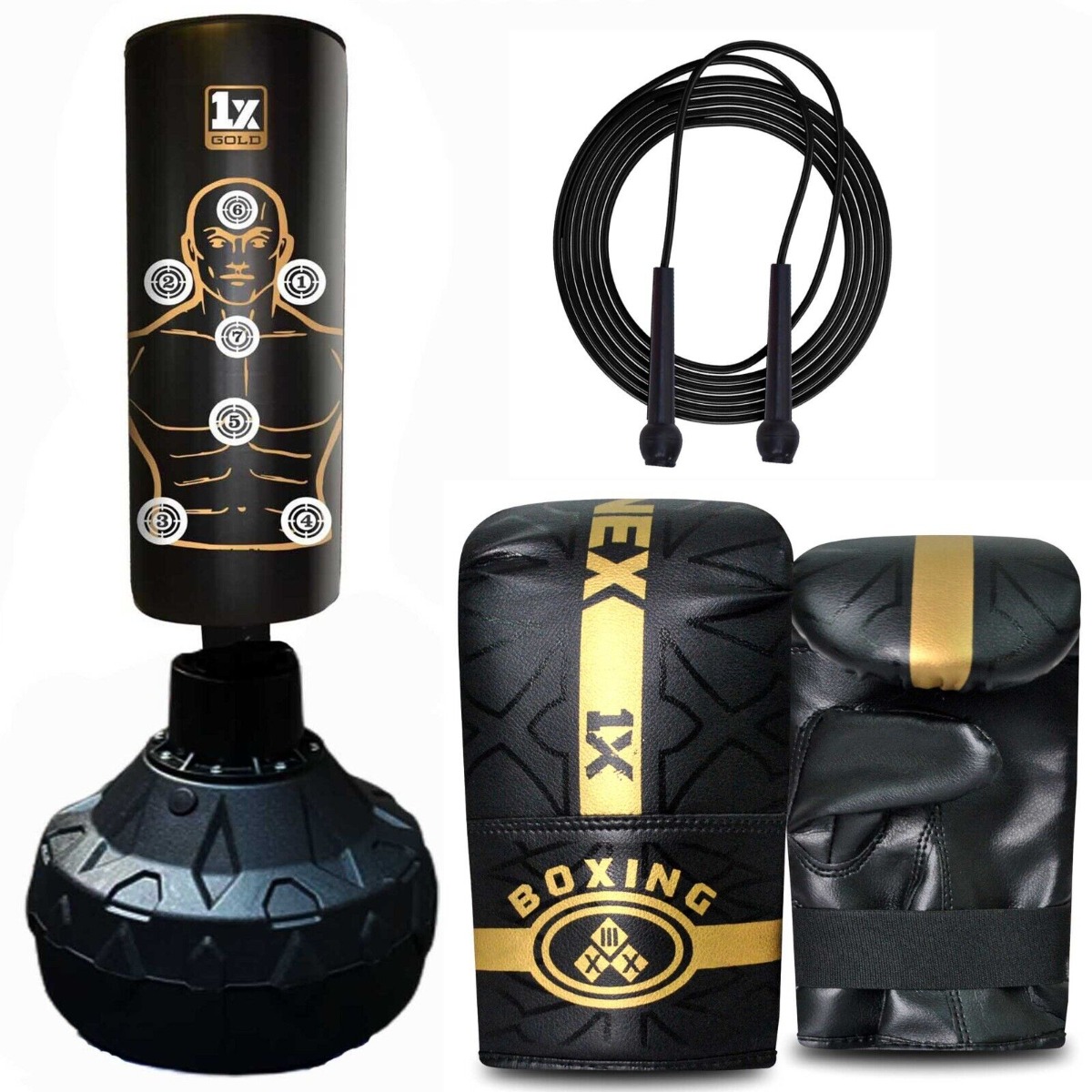 FlexPunch Pro Freestanding Boxing Bundle - Bedroom & More