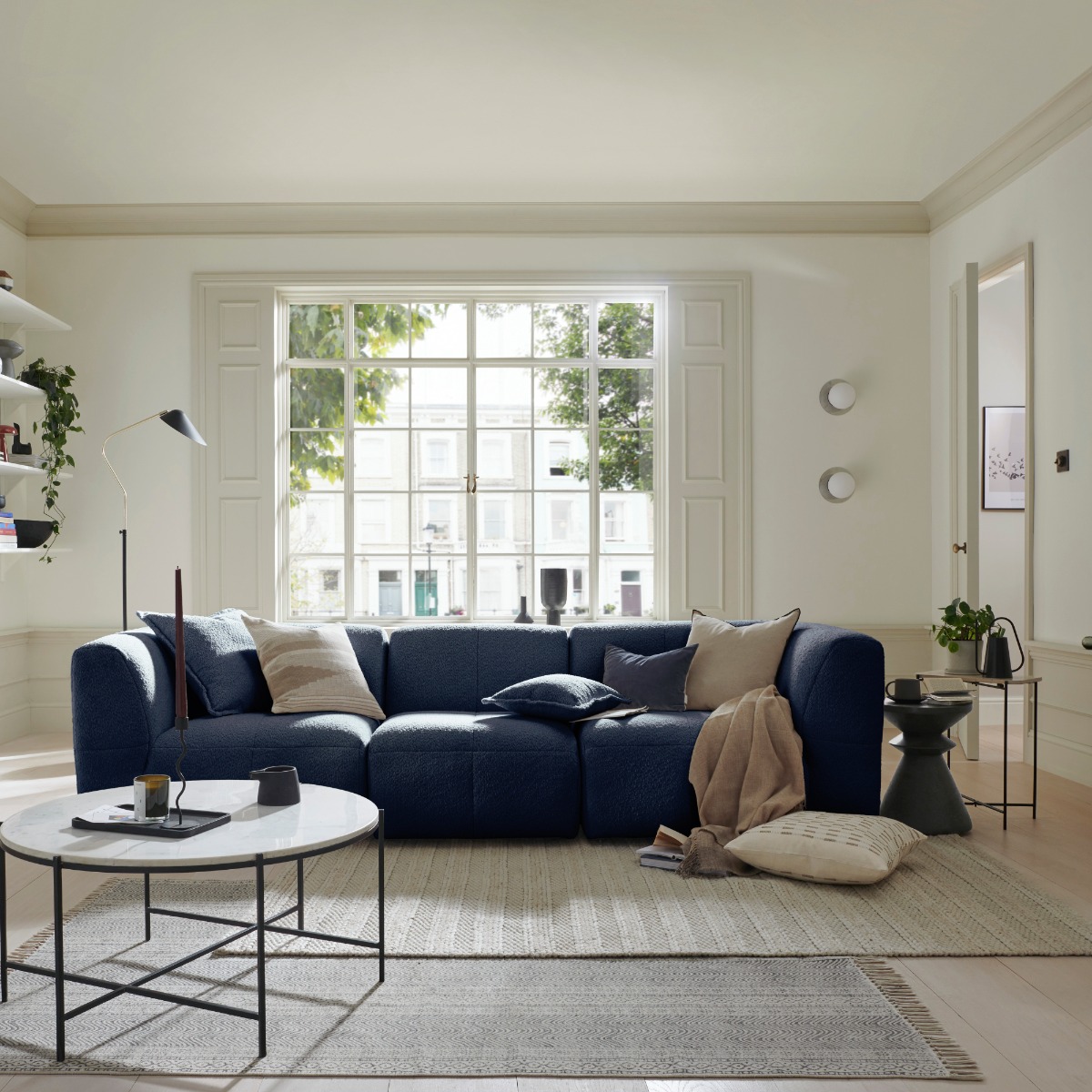 3 Seater Sofa - ESSAOUIRA Fabric Moonlit Ocean - Edgbaston Living