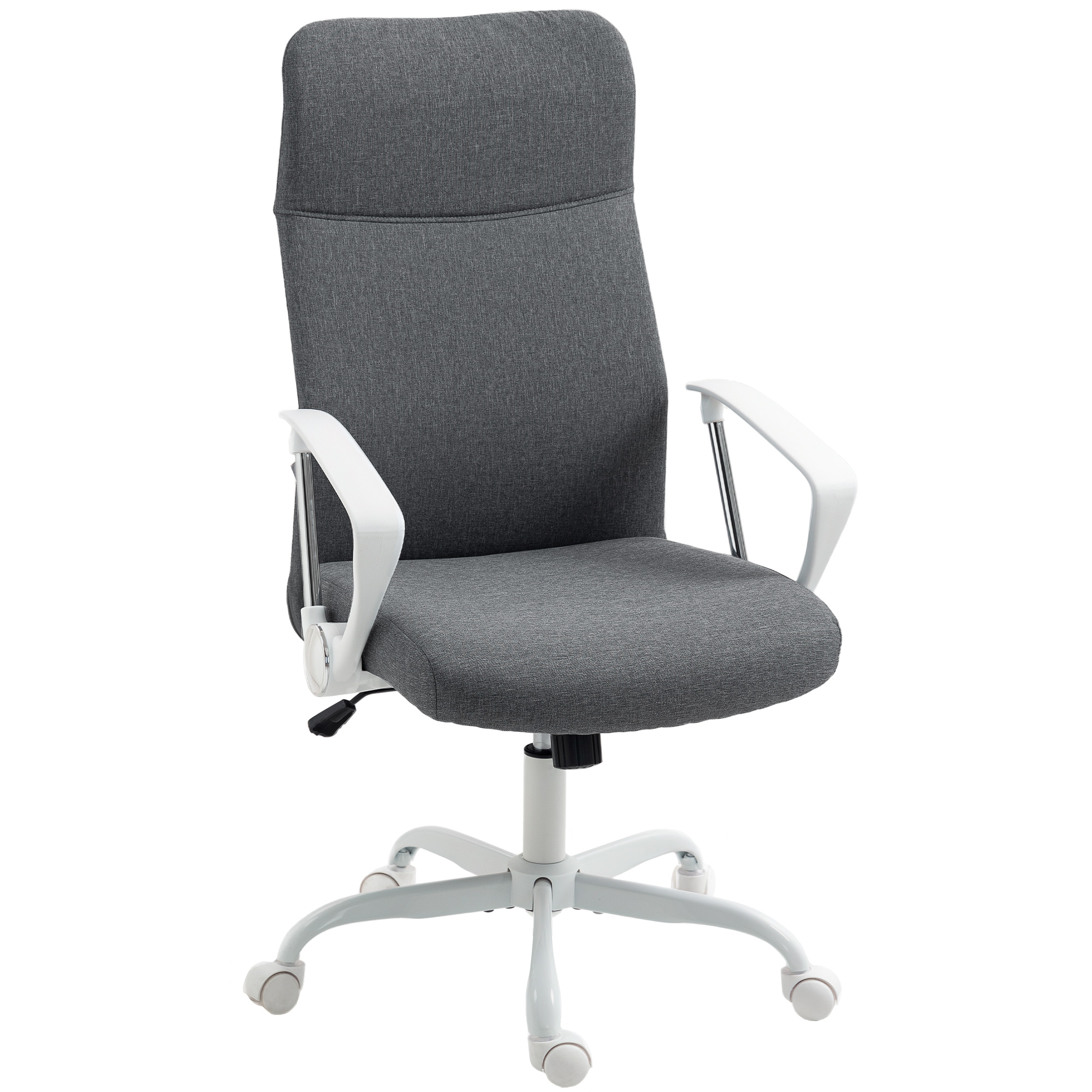 HERON Fabric High Back Office Chair Grey - Life Essentials