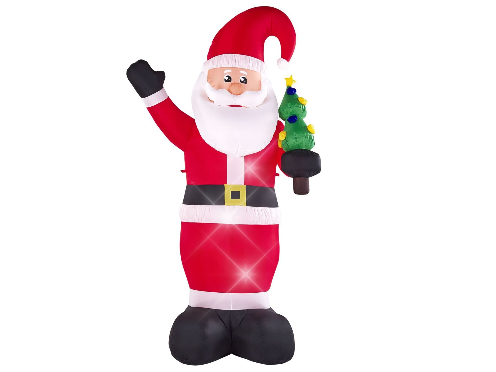North Pole Christmas Inflatable LED Santa Claus 225 cm - Red - Gemini Interiors