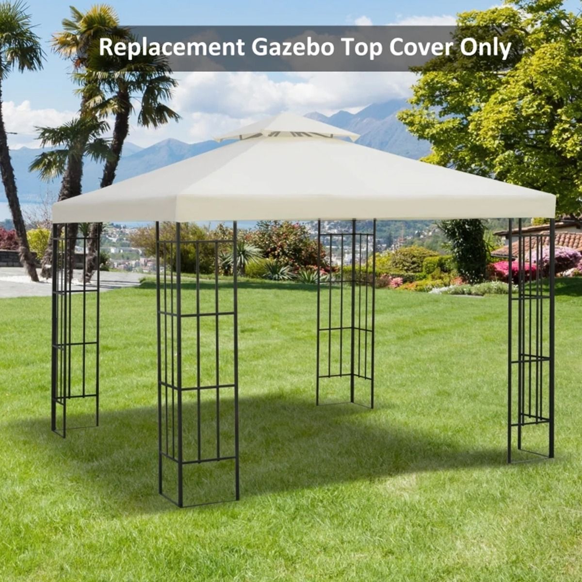 Gazebo Replacement Canopy 3x3m - Cream White - The Garden Savant