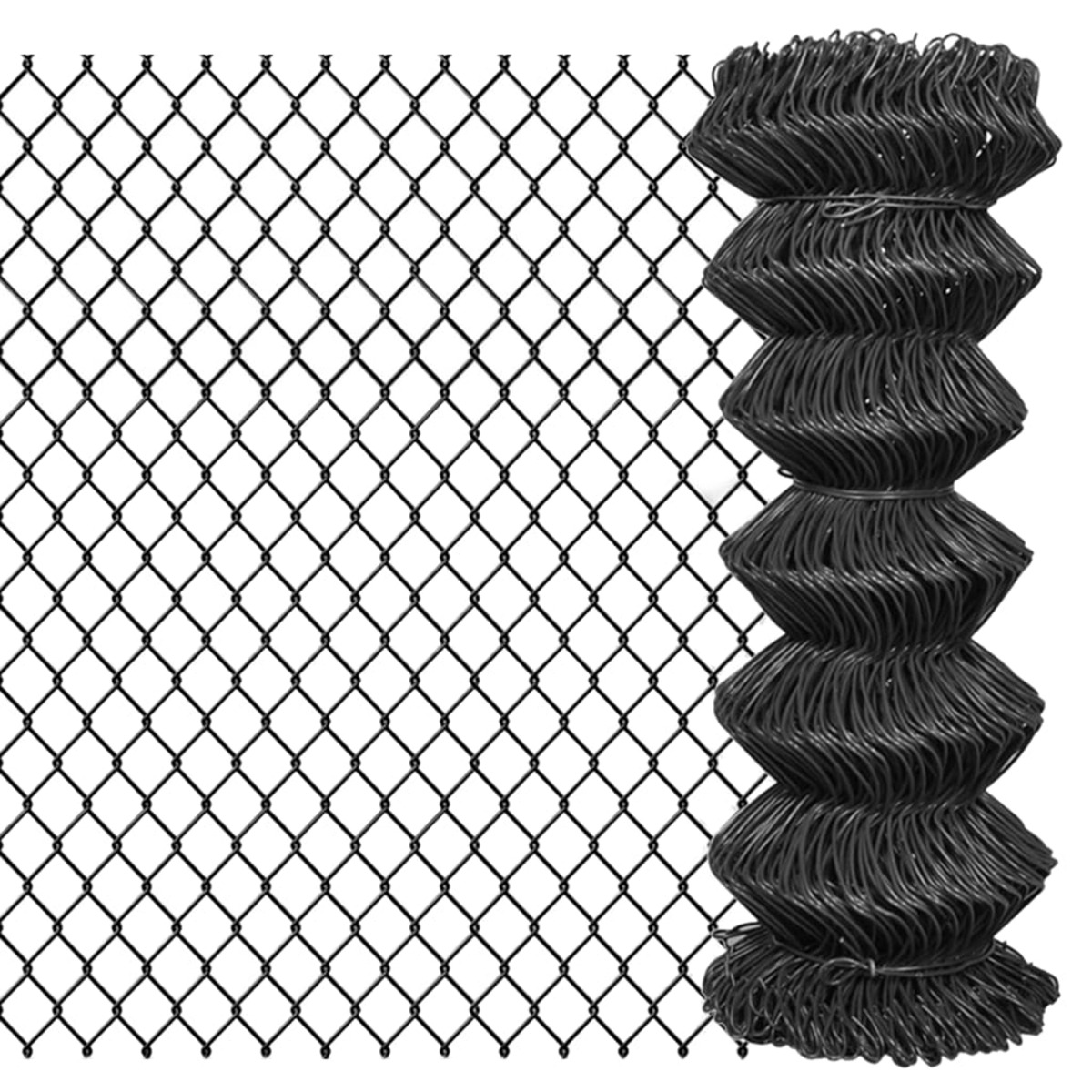 Chain Link Fence Steel 25x1 m Grey - Merlin Deals
