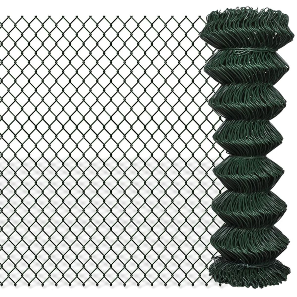 Chain Link Fence Steel 1,25x15 m Green - Merlin Deals