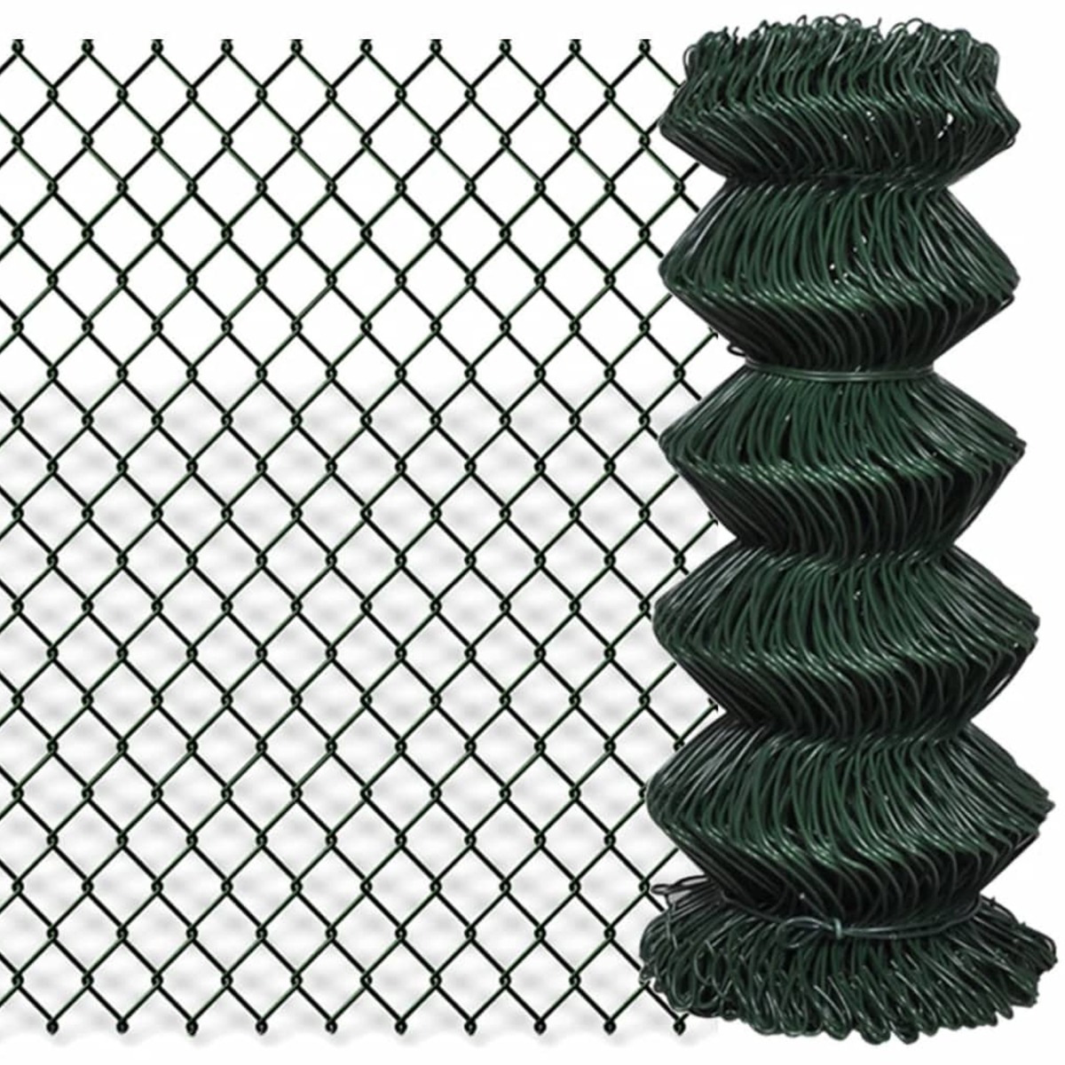 Chain Link Fence Steel 0,8x25 m Green - Merkel Designers