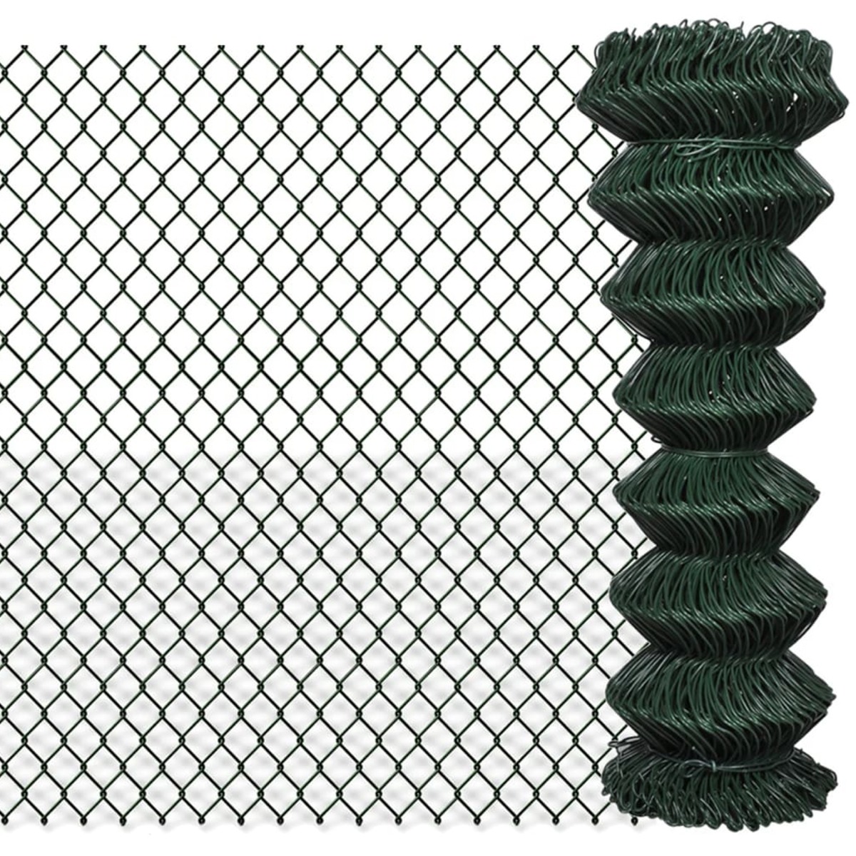 Chain Link Fence Steel 0,8x15 m Green - Tyrell & Tyrell
