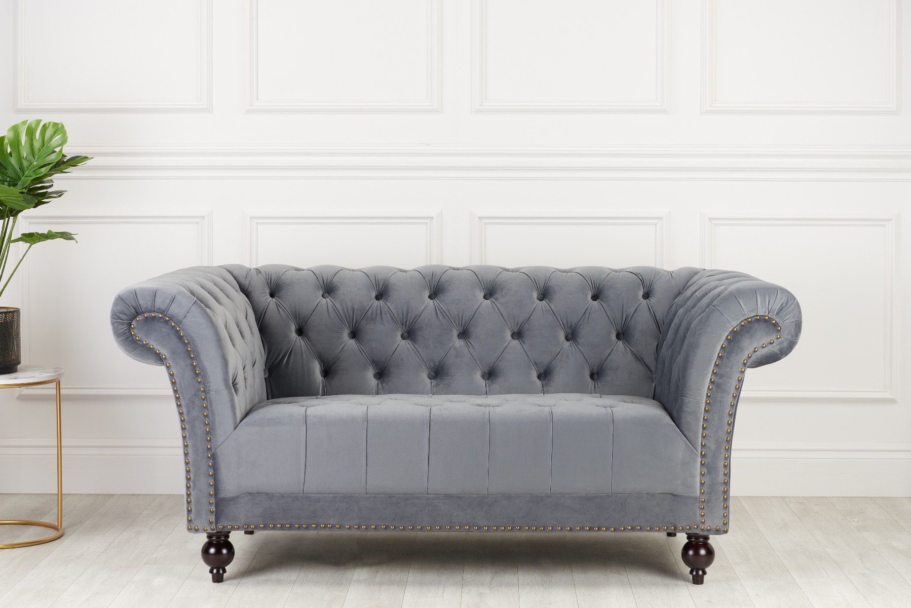 Birlea Chester 2-Seat Sofa - Grey - Birlea Essentials
