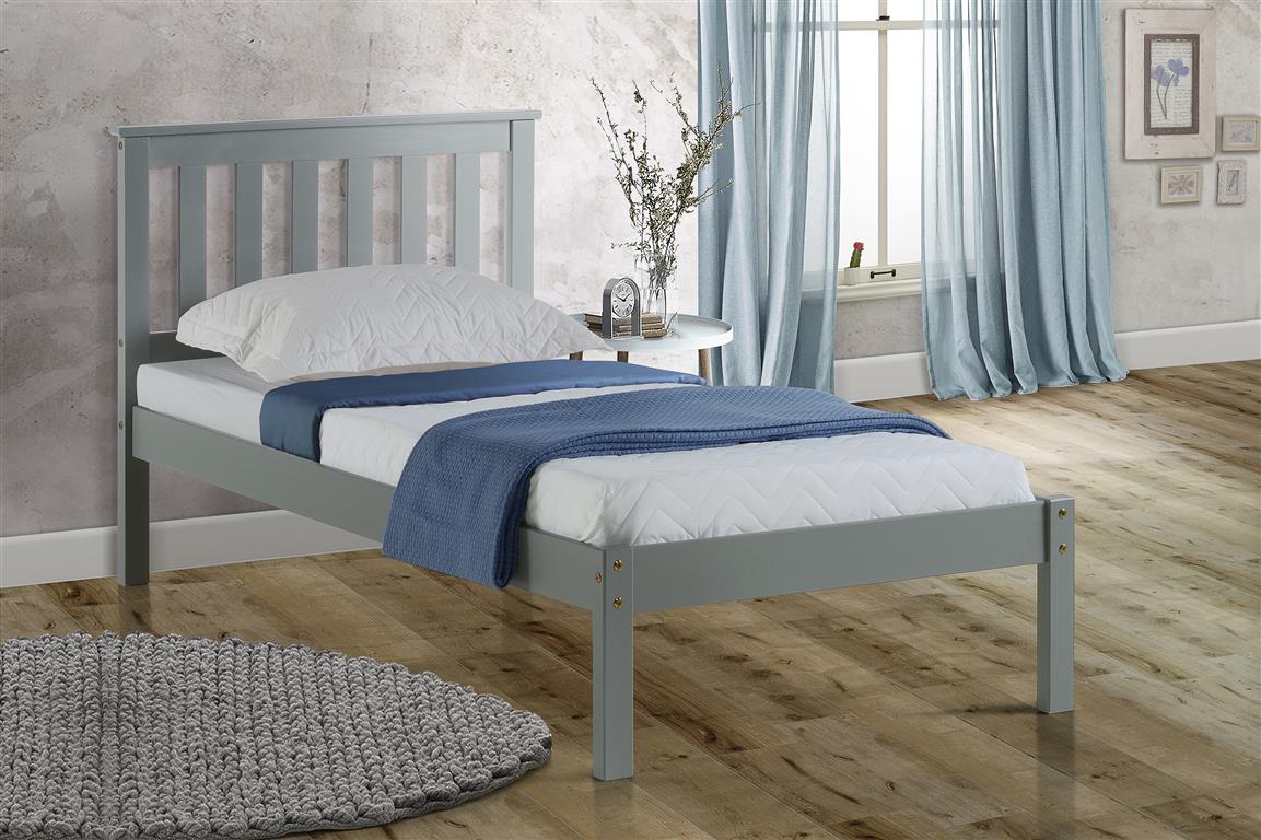 Birlea Denver Low End Wood Grey Bed Frame - Single 3ft - Birlea Essentials