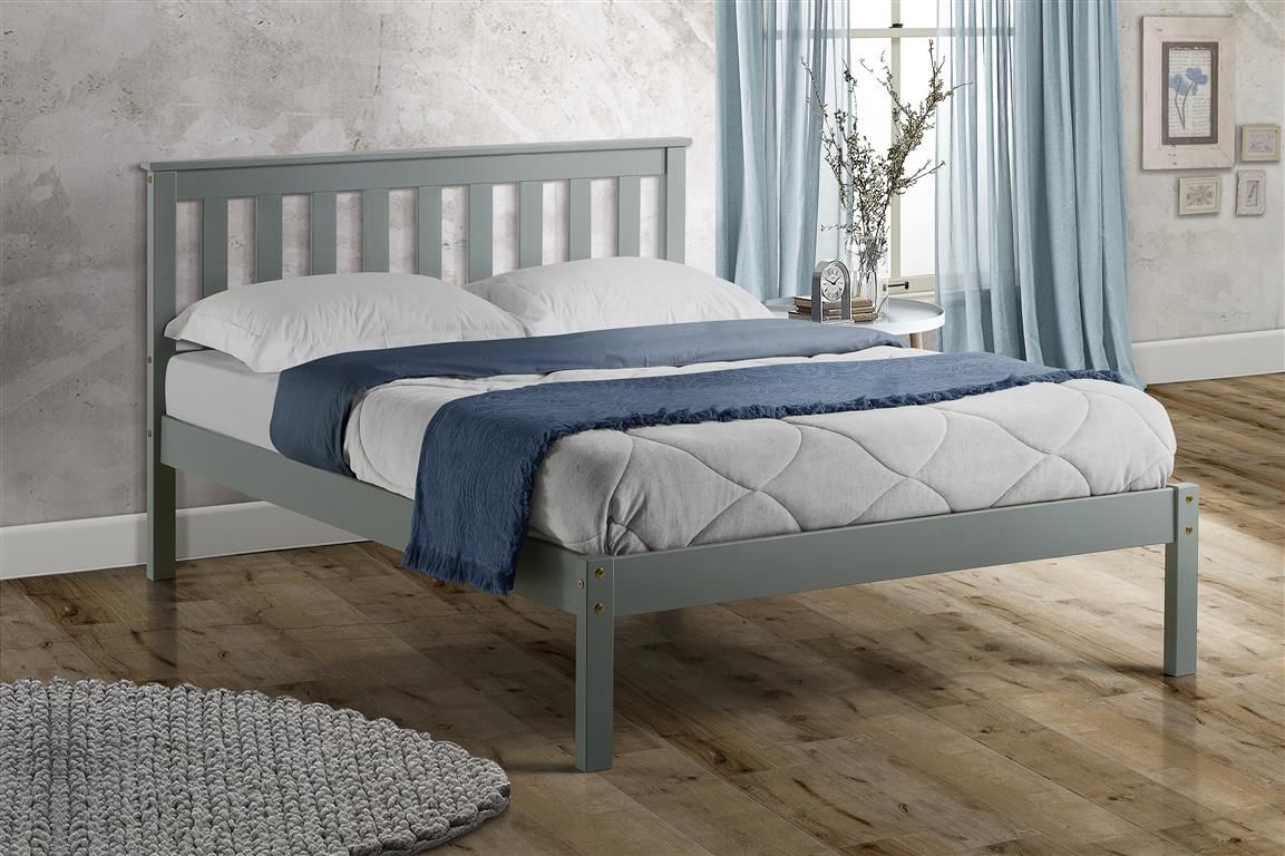 Birlea Denver Low End Wood Grey Bed Frame - Kingsize 5ft - Birlea Essentials