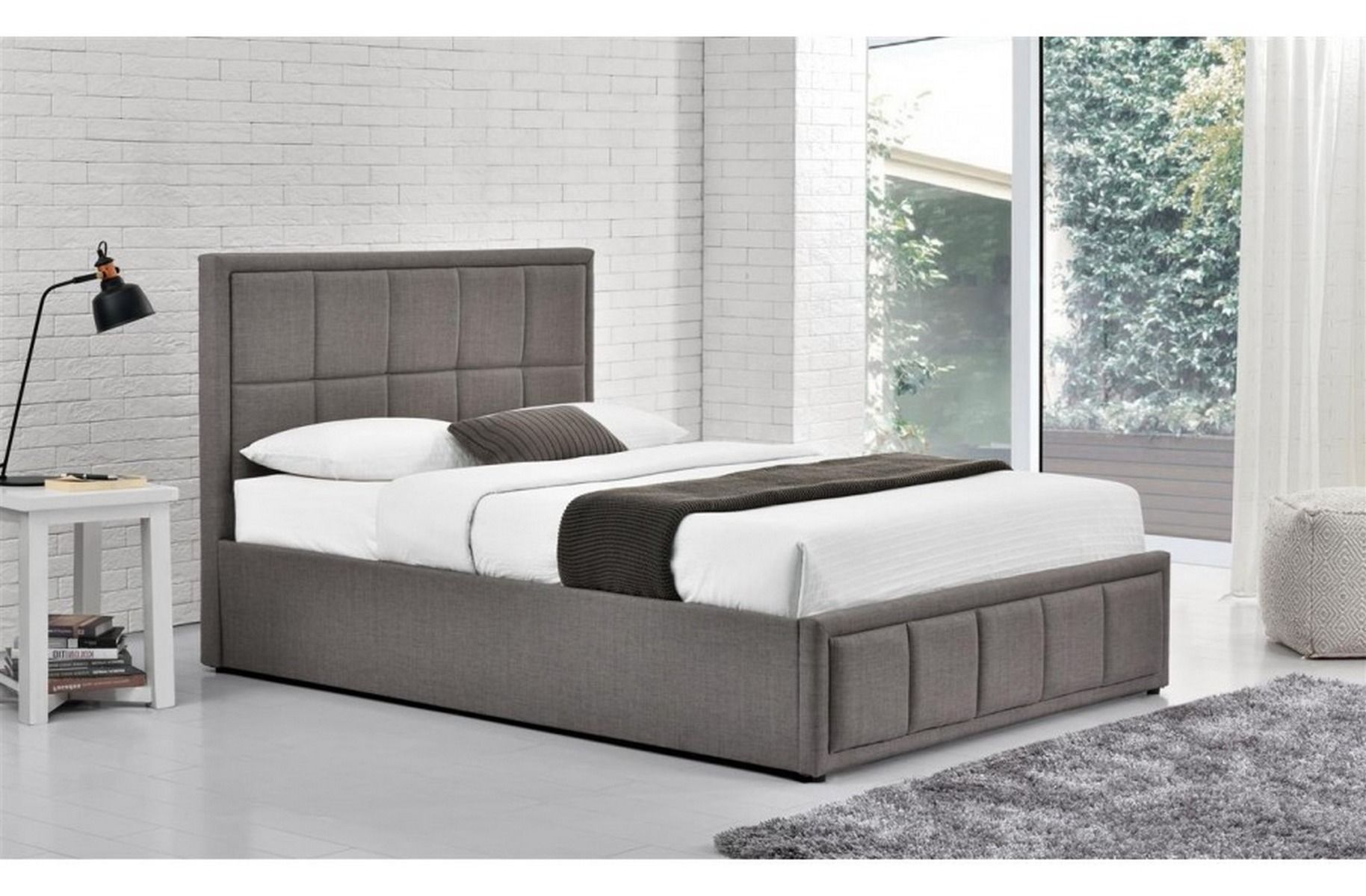 Birlea Hannover Grey Fabric Ottoman Storage Bed - Kingsize 5ft - Birlea Essentials