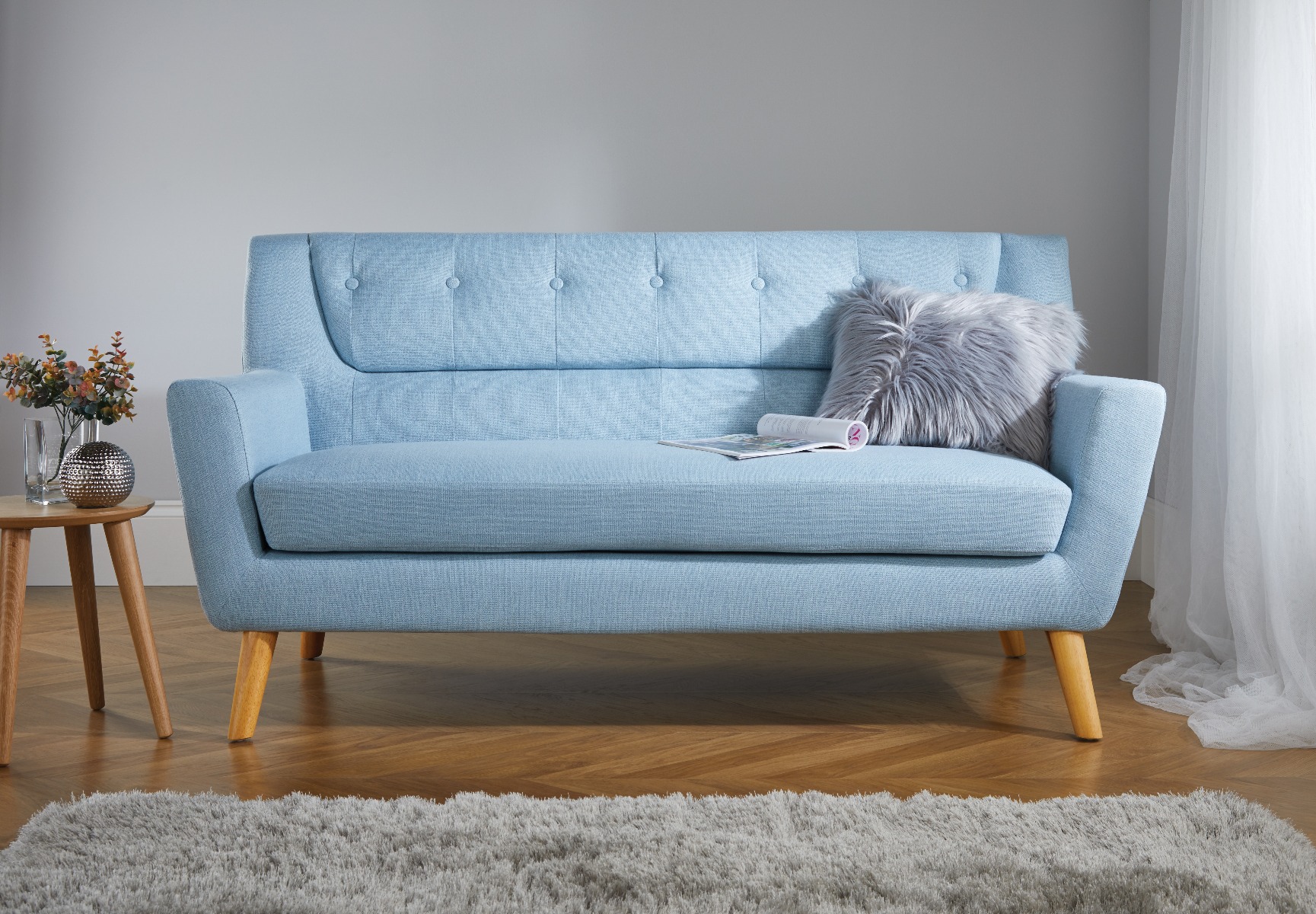 Birlea Lambeth Large Sofa - Duck Egg Blue - Birlea Essentials