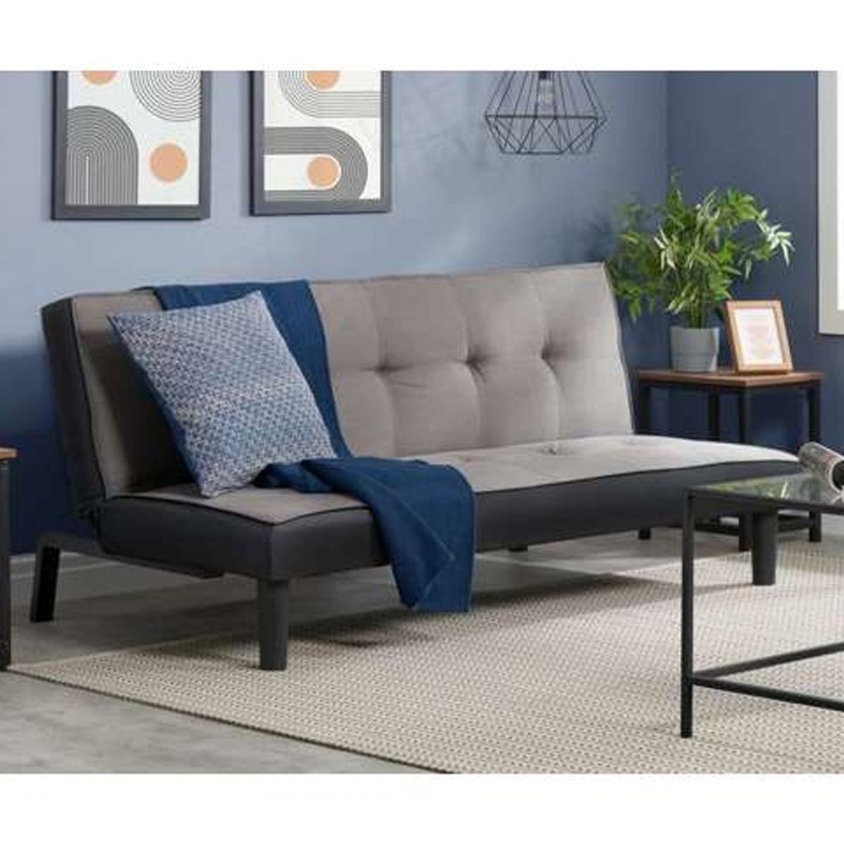 Birlea Aurora Grey Velvet Sofa Bed - Birlea Essentials