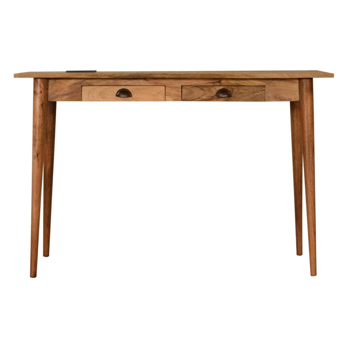 2 Drawers Nordic Style Writing Desk with Cable Access - Oak - Beasley & Sons