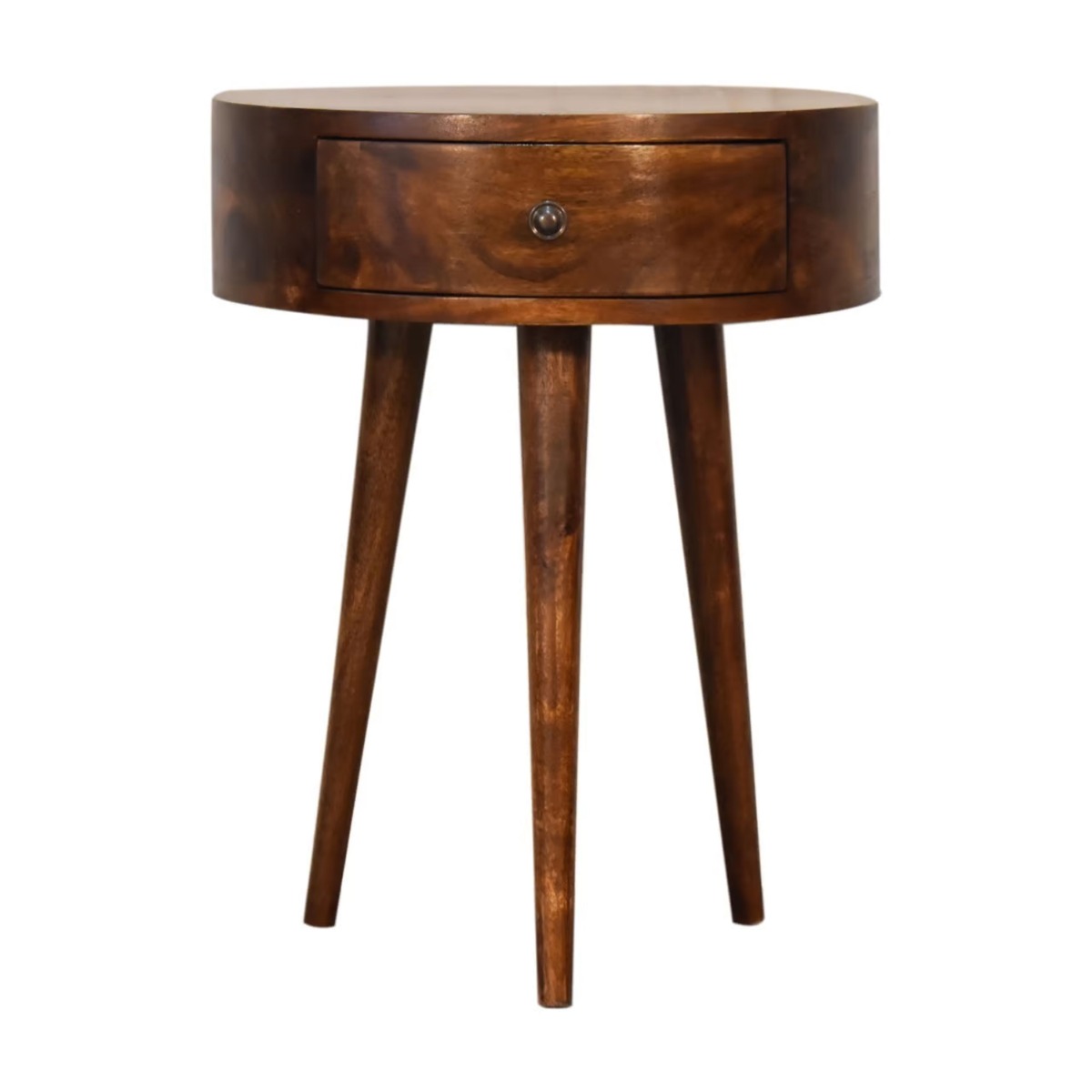 Bedside Table - ALMONTE 2 Drawer Nightstand Chestnut 40cm - Beasley & Sons