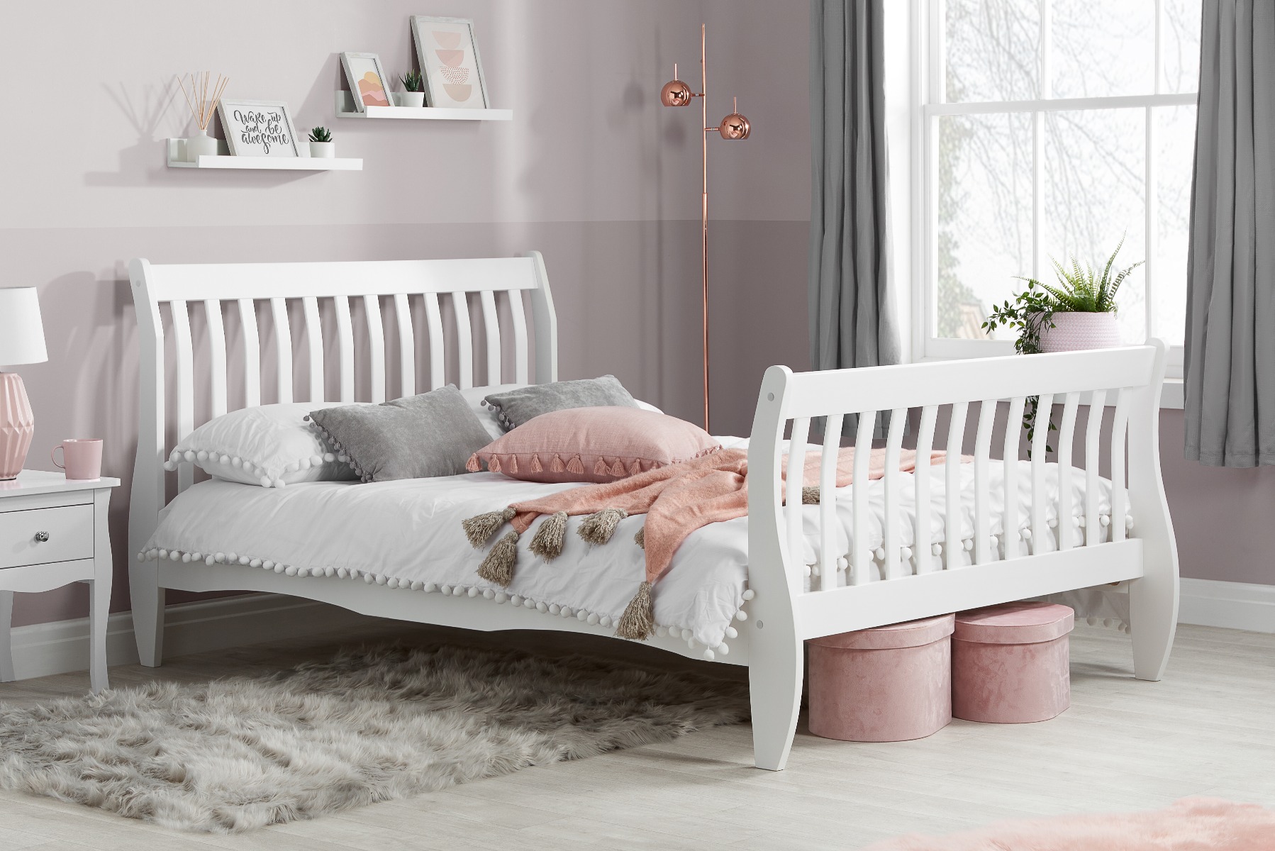 Versatile Design Solid Pine Bed Frame - Small Double 4ft - Birlea Essentials