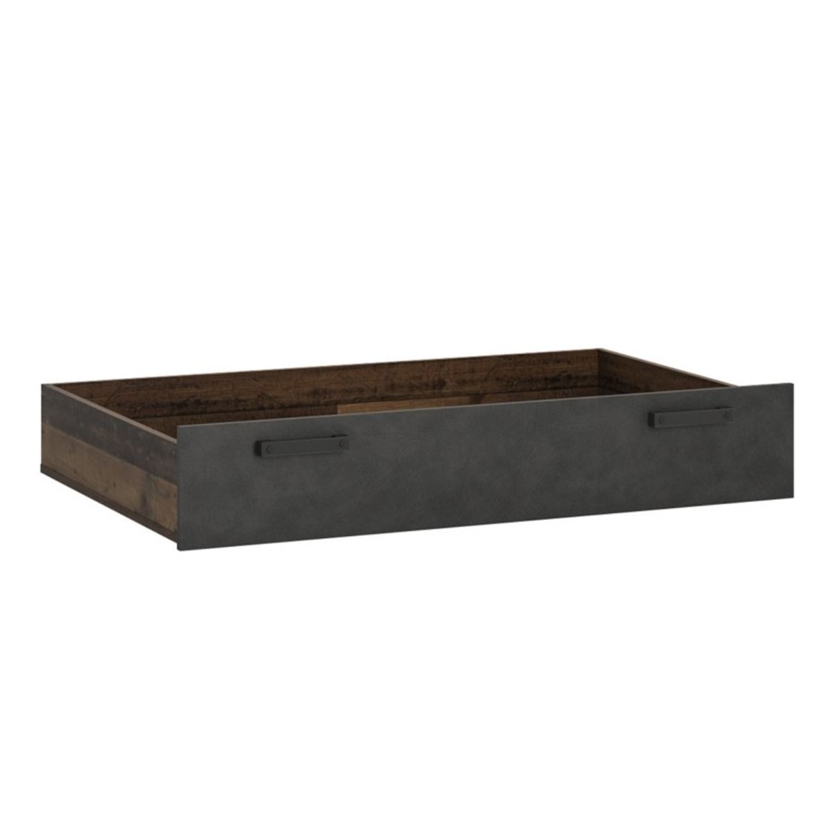 Underbed Drawer in Walnut and Dark Grey - Rosalind Collection